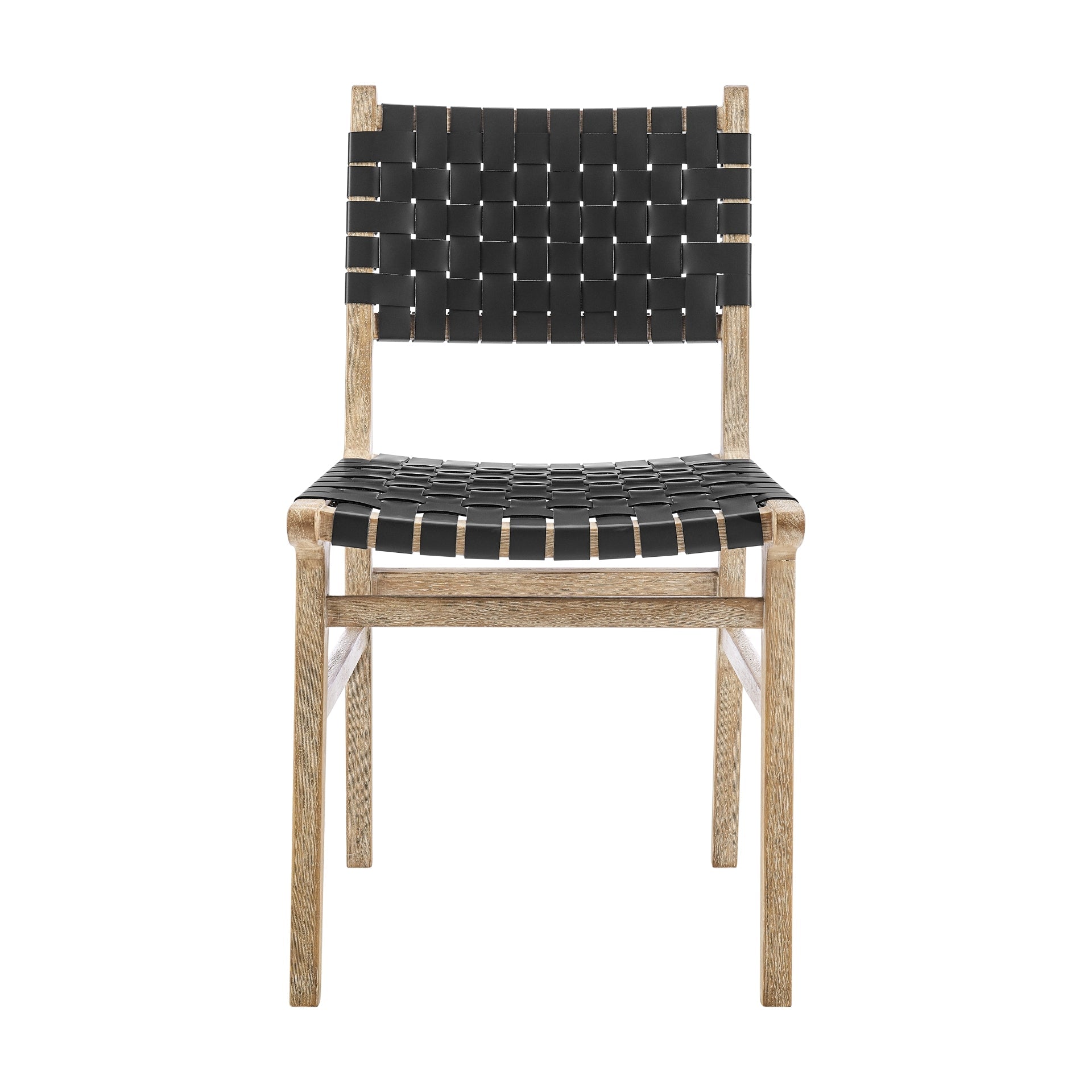Marco Faux Leather Dining Side Chair Drift Wood Frame (Set of 2)