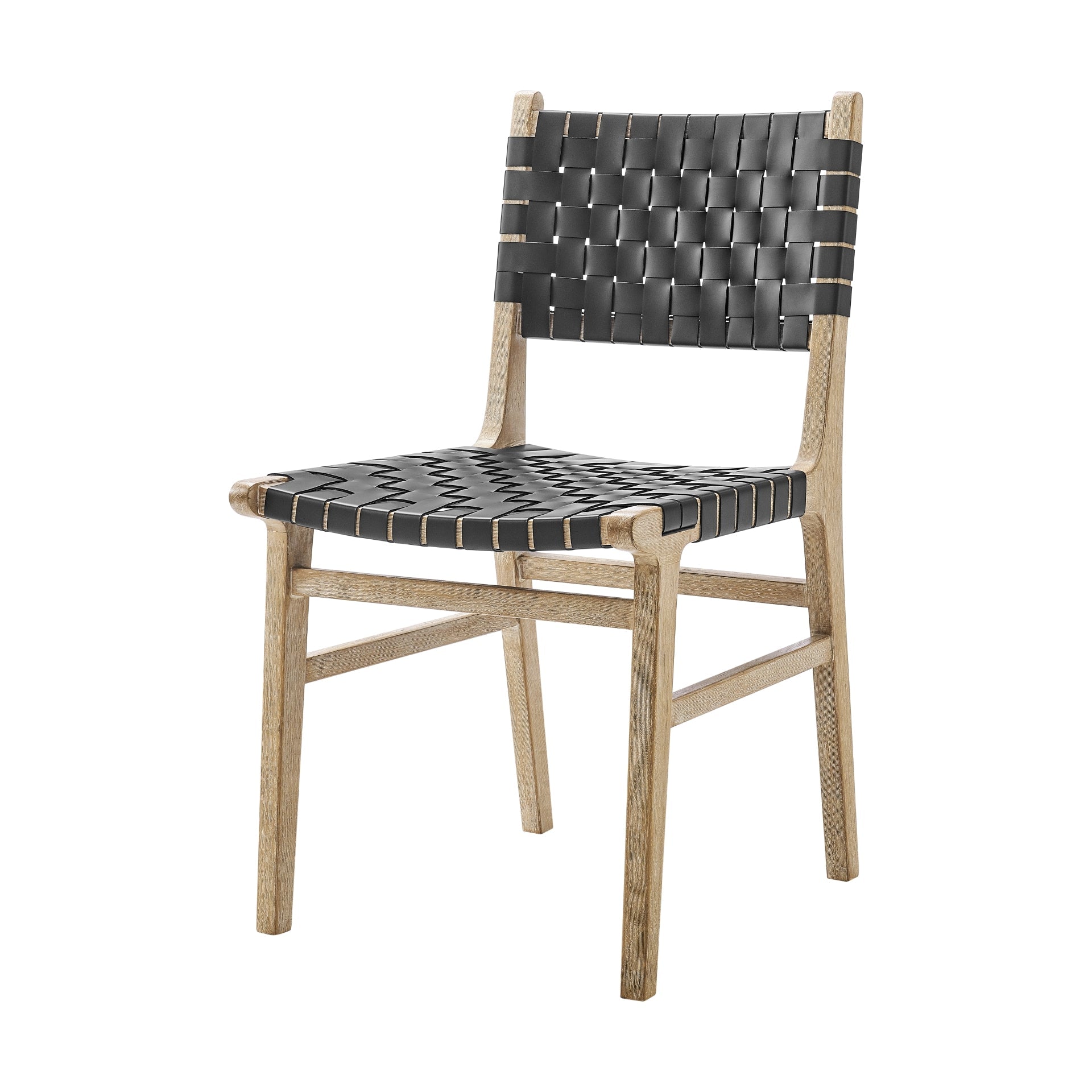 Marco Faux Leather Dining Side Chair Drift Wood Frame (Set of 2)