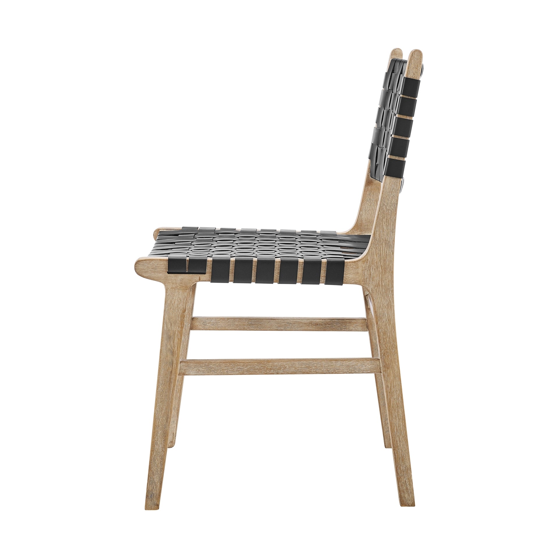Marco Faux Leather Dining Side Chair Drift Wood Frame (Set of 2)