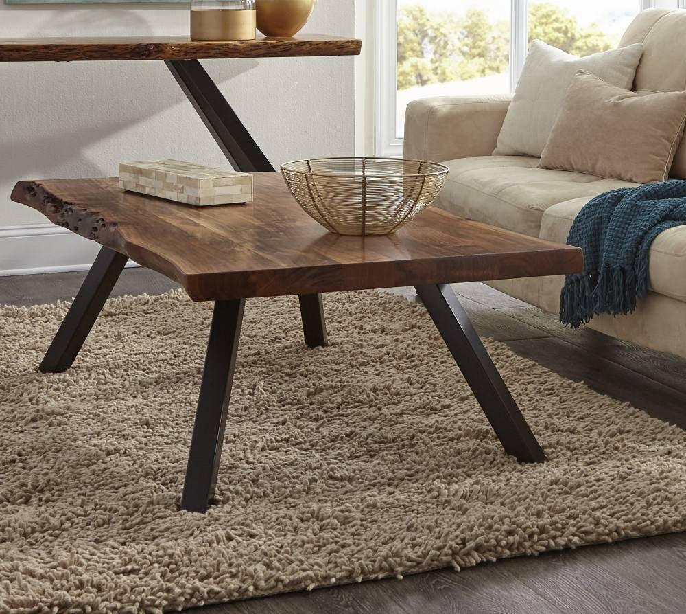 Reese Live Edge Wood Rectangular Coffee Table