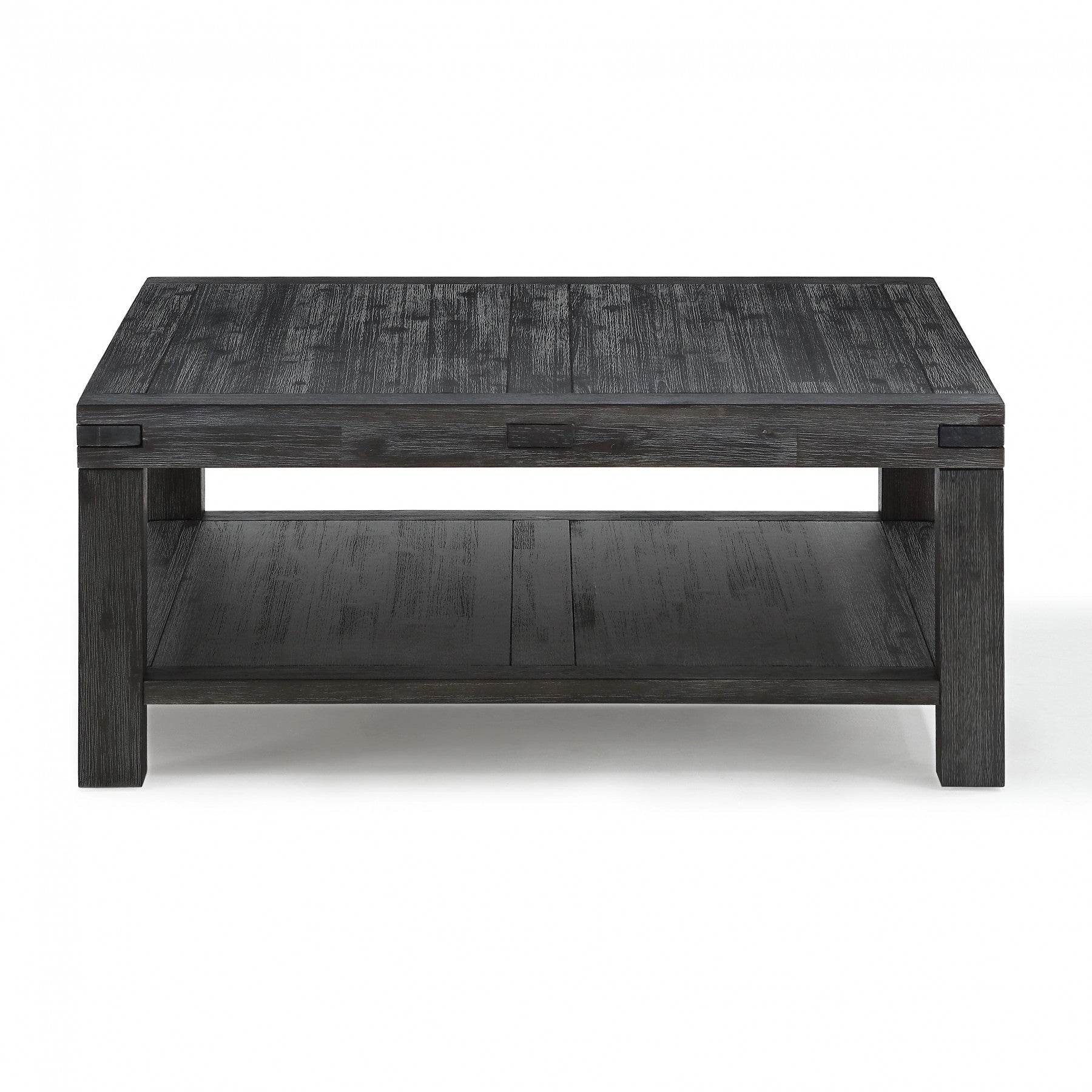 Meadow 42" Farmhouse Square Coffee Table in Rustic Acacia Solid Wood