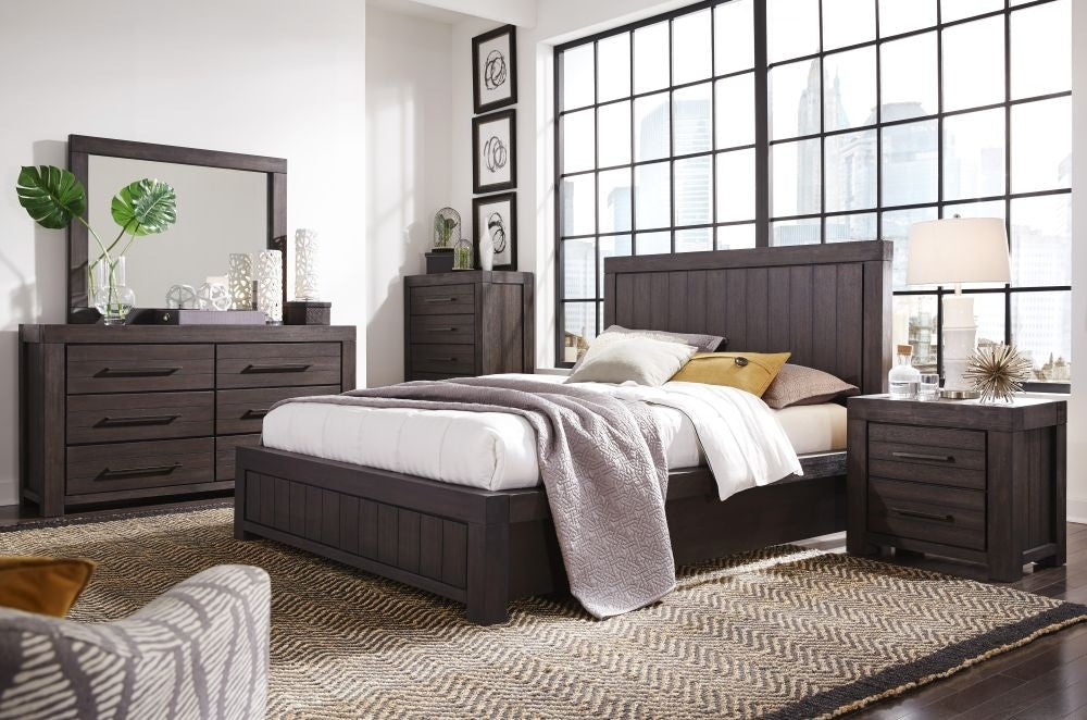 Heath Platform Bed in Basalt Grey