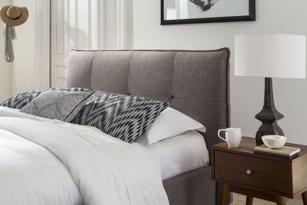 Adona Upholstered Storage Bed in Dolphin Linen