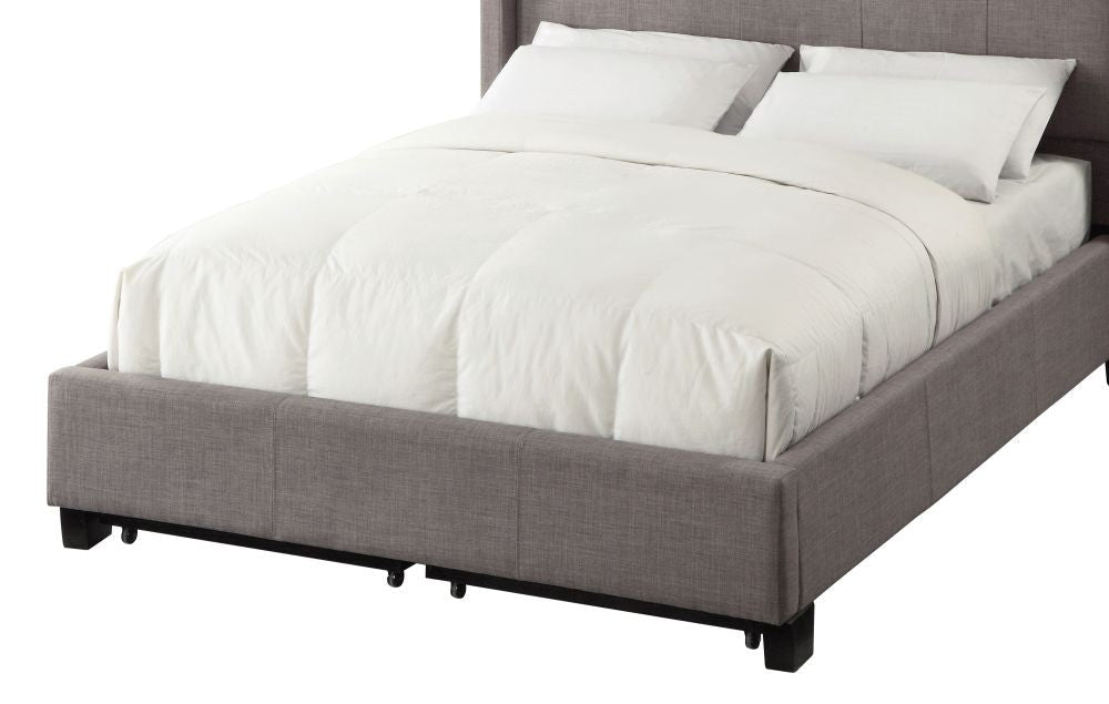 Adona Upholstered Storage Bed in Dolphin Linen