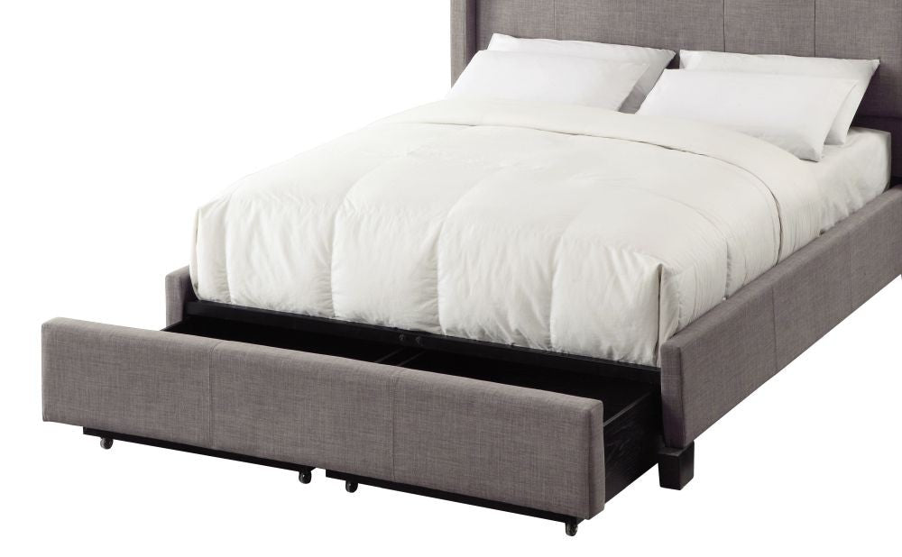 Adona Upholstered Storage Bed in Dolphin Linen