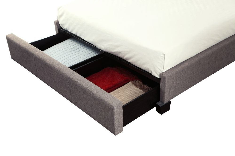 Adona Upholstered Storage Bed in Dolphin Linen