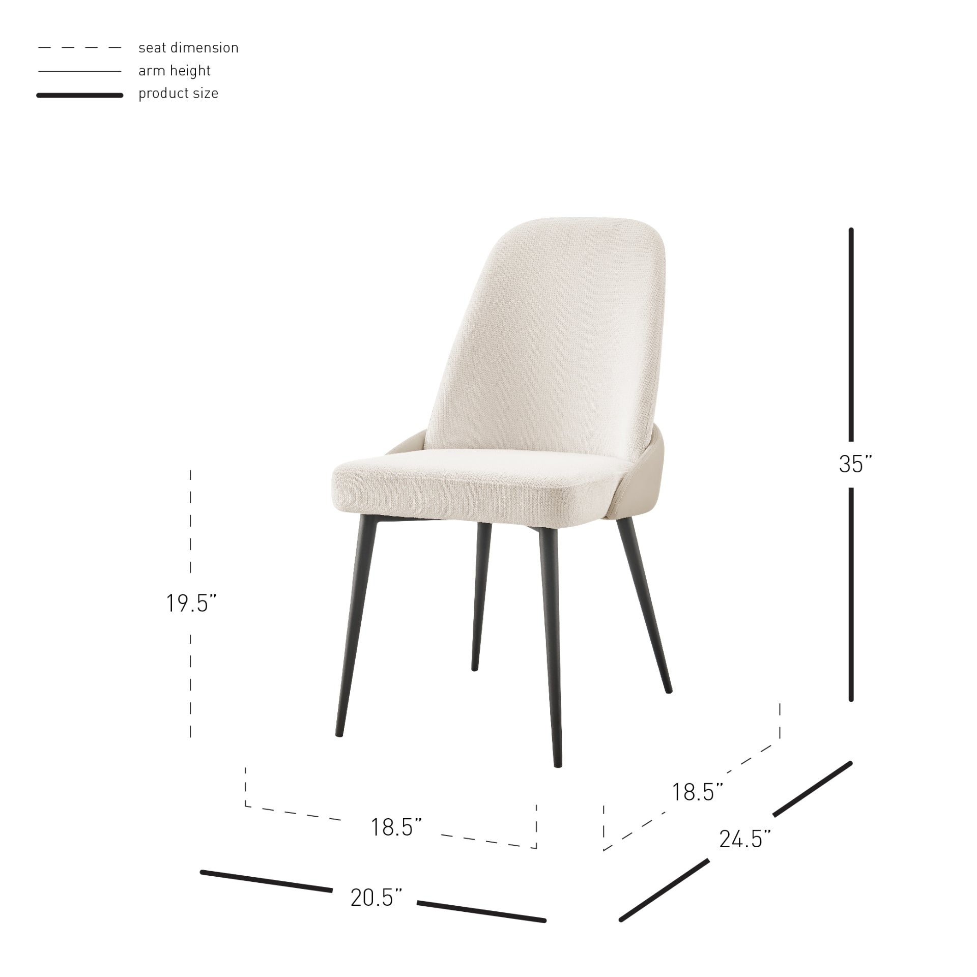 Elodie  Fabric/ Dining Side Chair (Set of 2)
