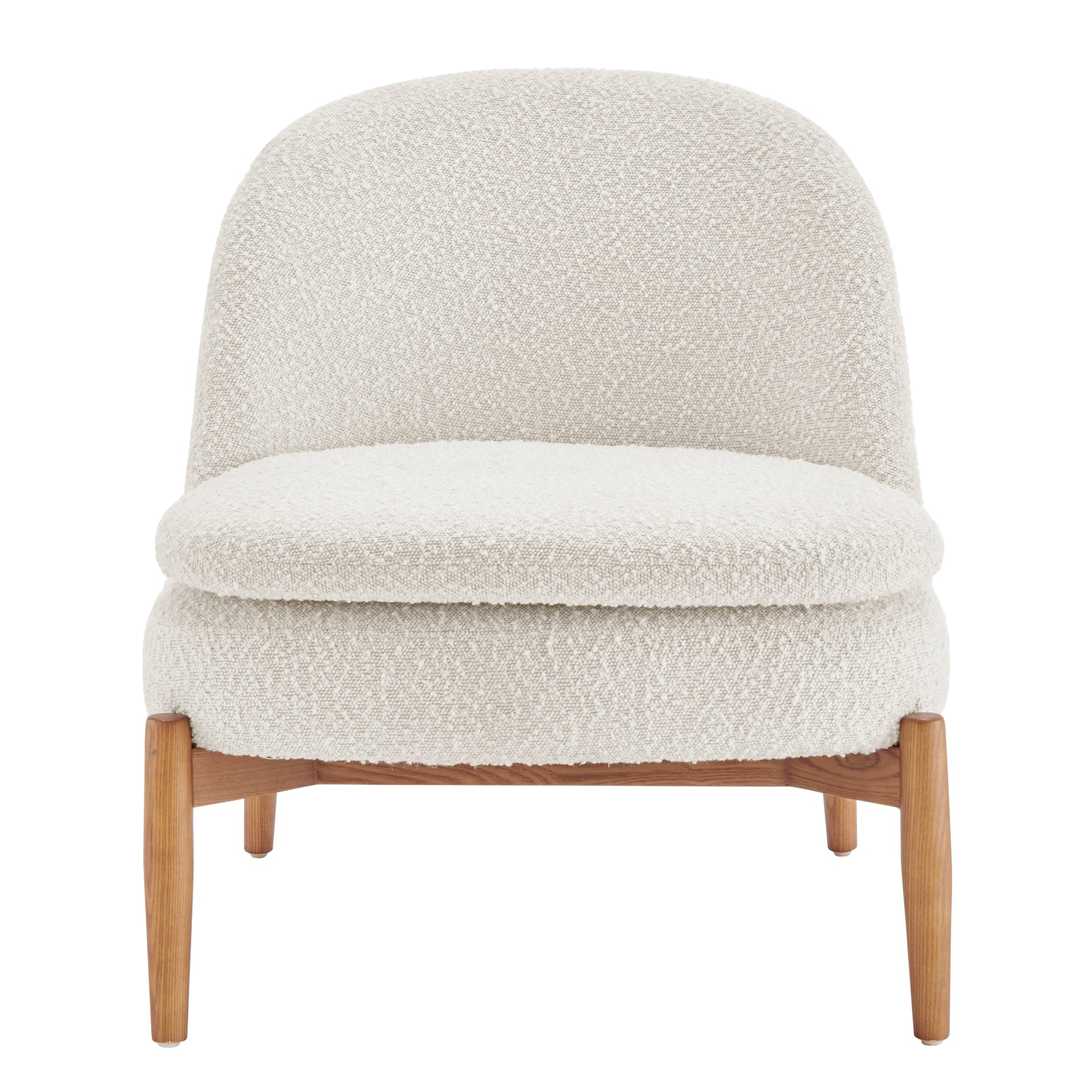 Adriana  Fabric Accent Chair Walnut Legs