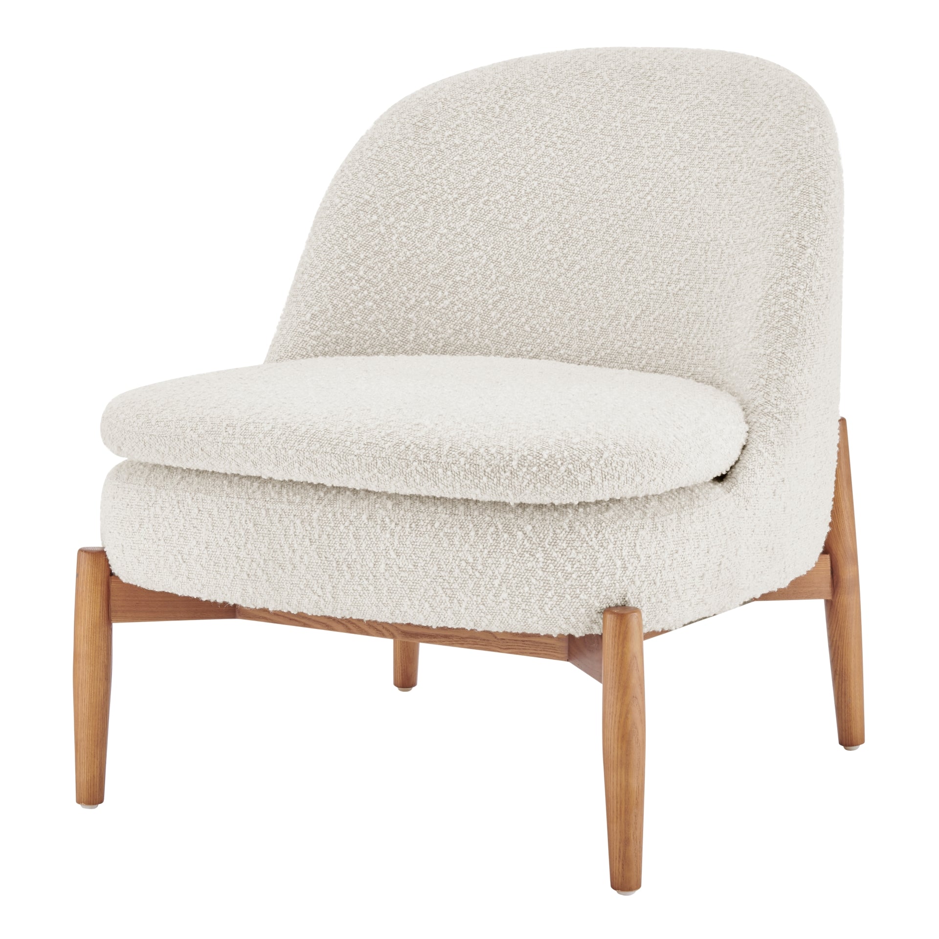 Adriana  Fabric Accent Chair Walnut Legs