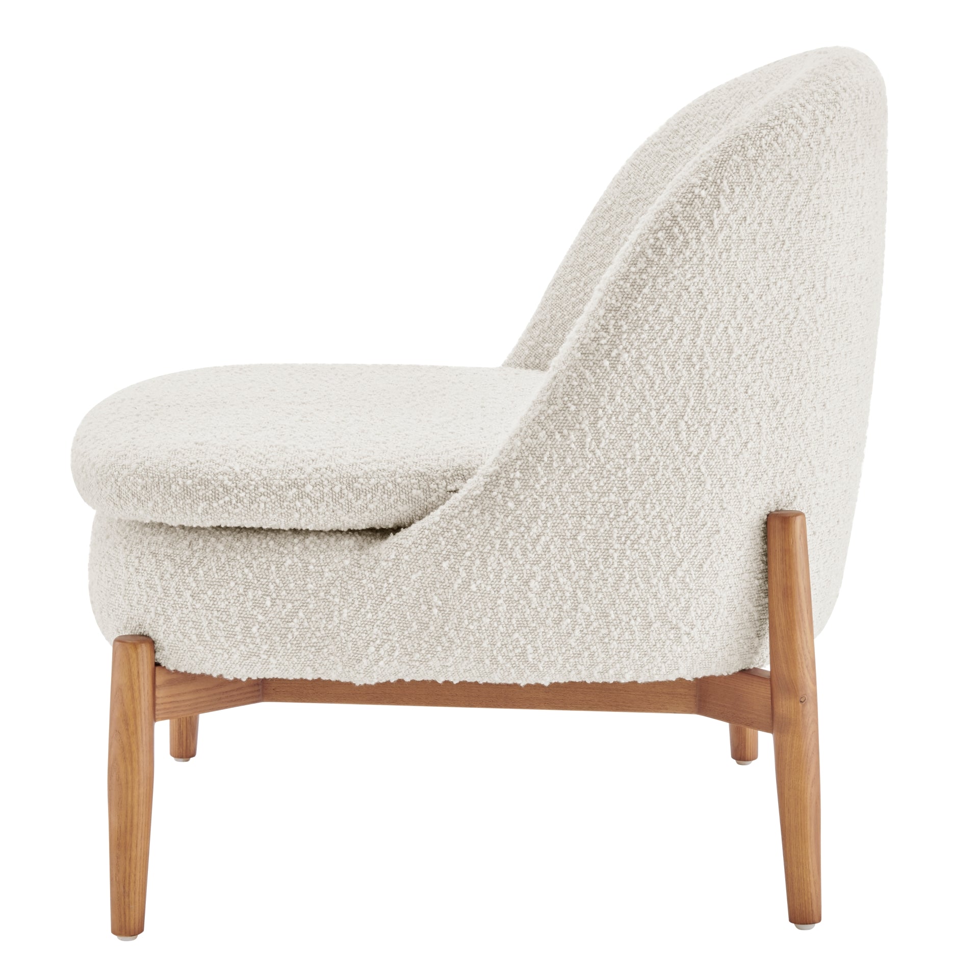 Adriana  Fabric Accent Chair Walnut Legs
