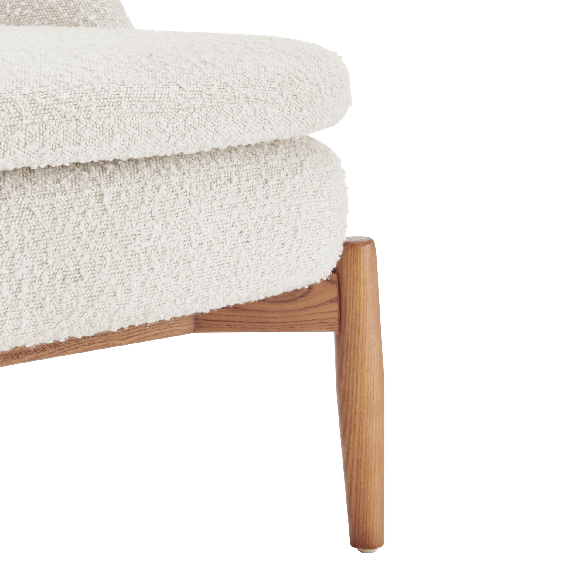 Adriana  Fabric Accent Chair Walnut Legs