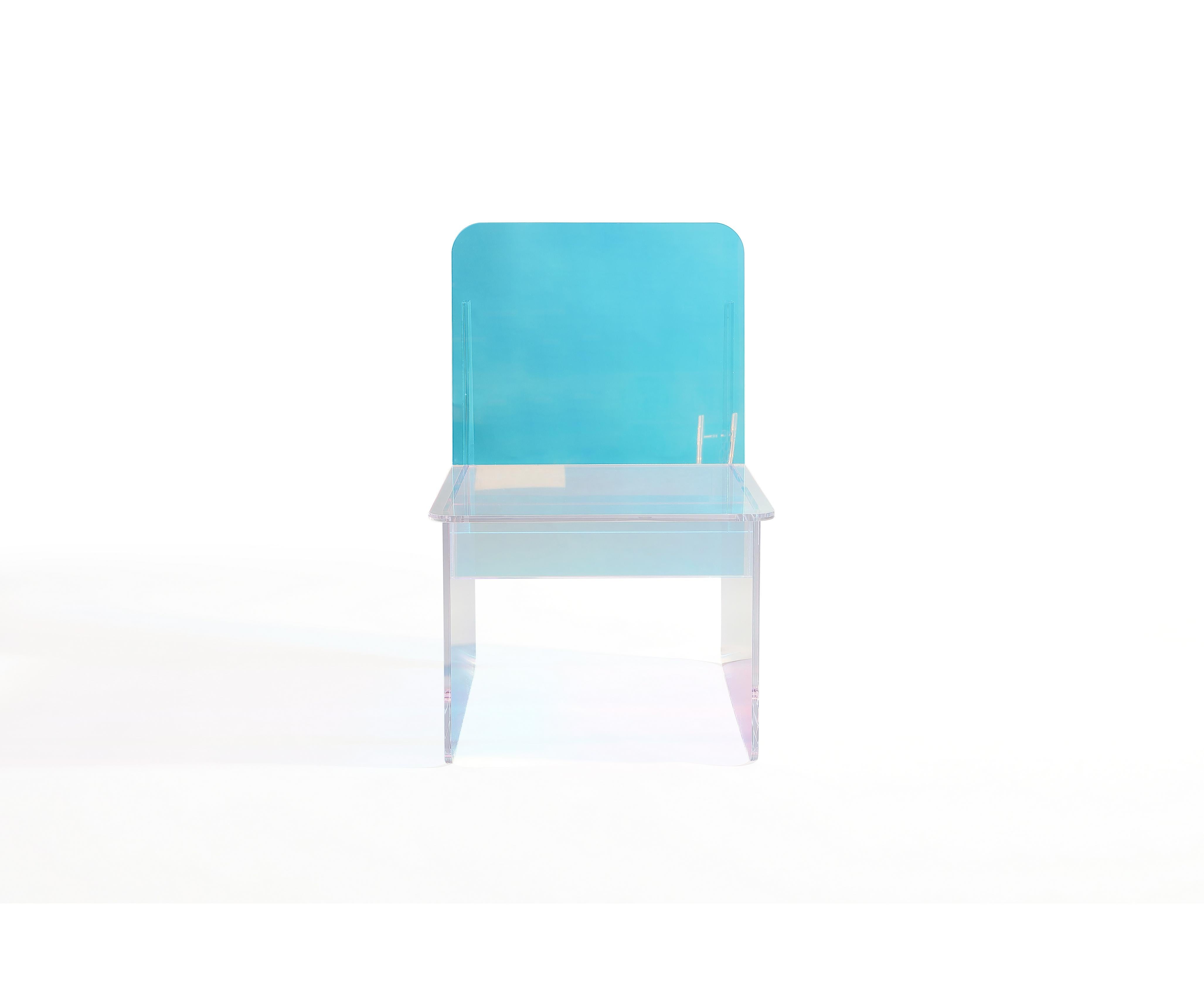 Fomo Iridescent Acrylic Accent Chair