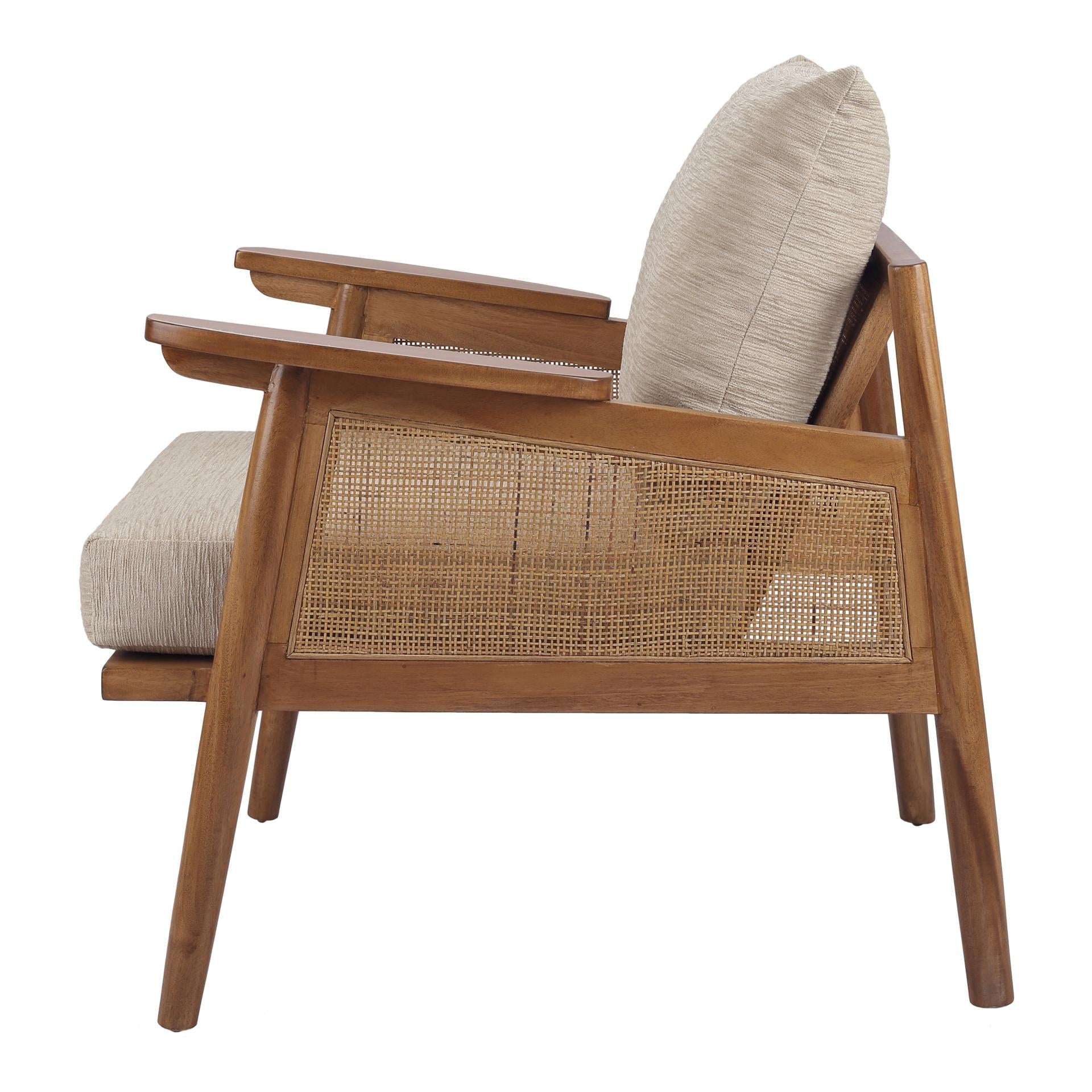 Teramo Mahogany Rattan Accent Arm Chair