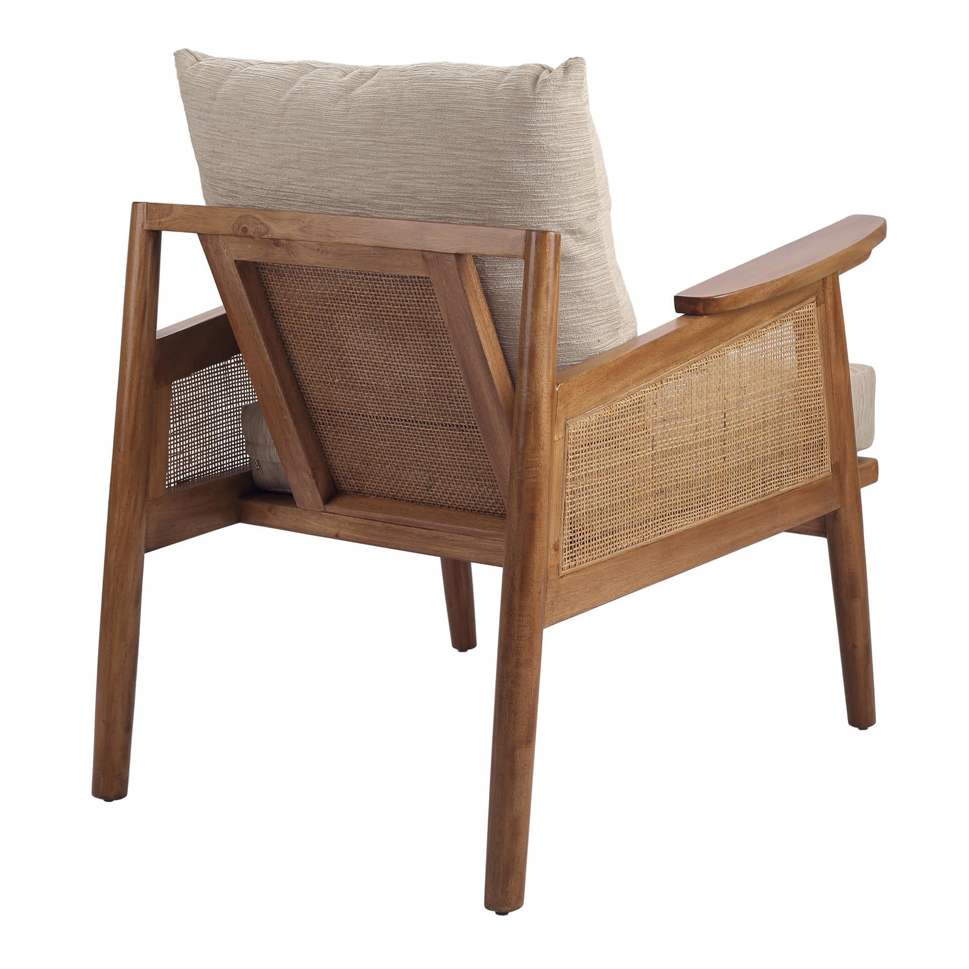 Teramo Mahogany Rattan Accent Arm Chair