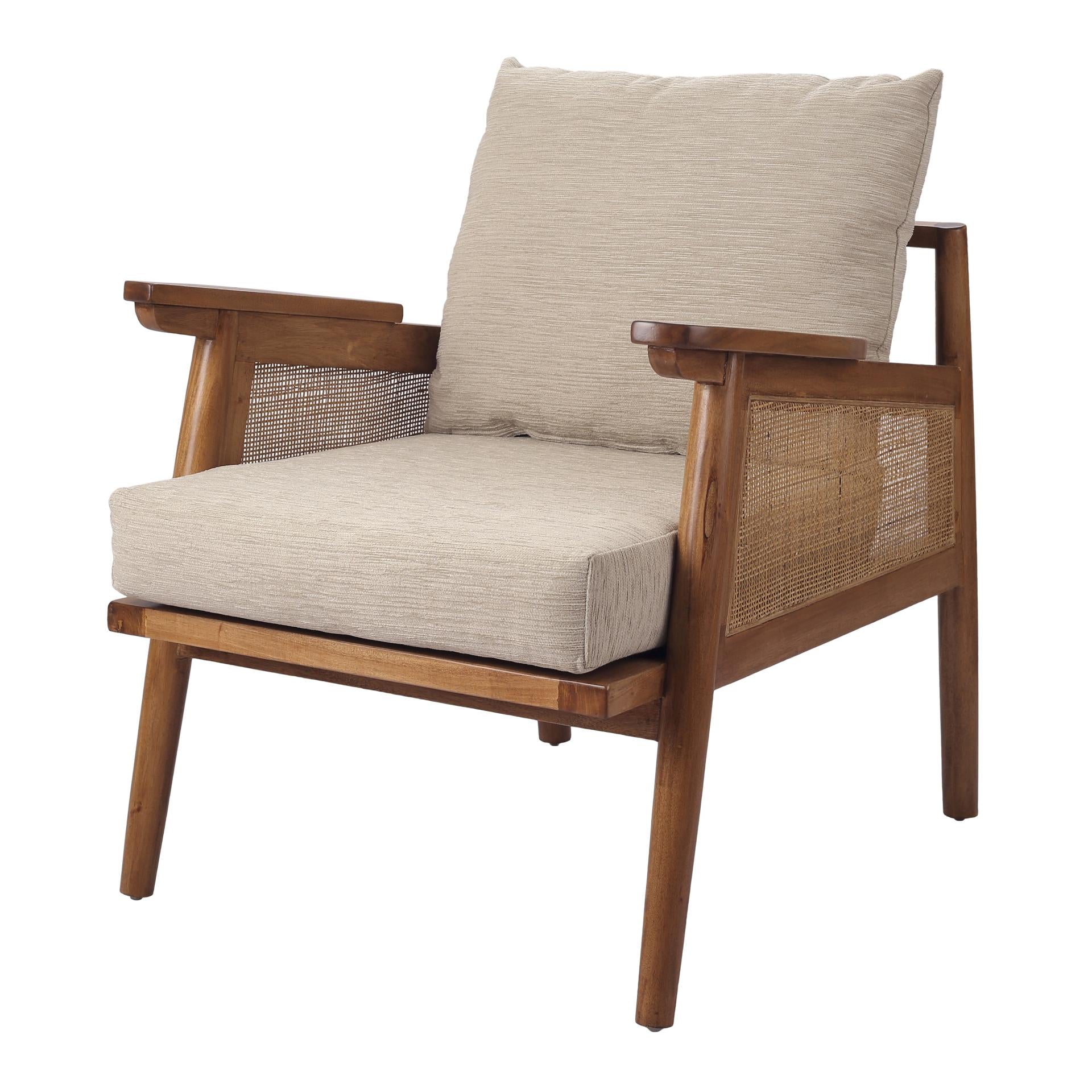 Teramo Mahogany Rattan Accent Arm Chair