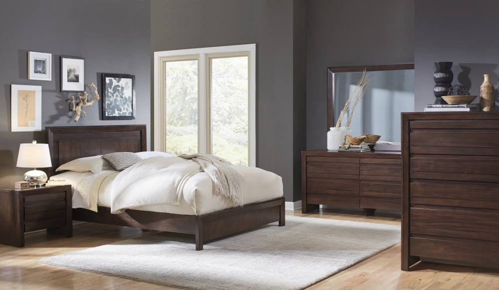 Element Platform Bed in Chocolate Brown