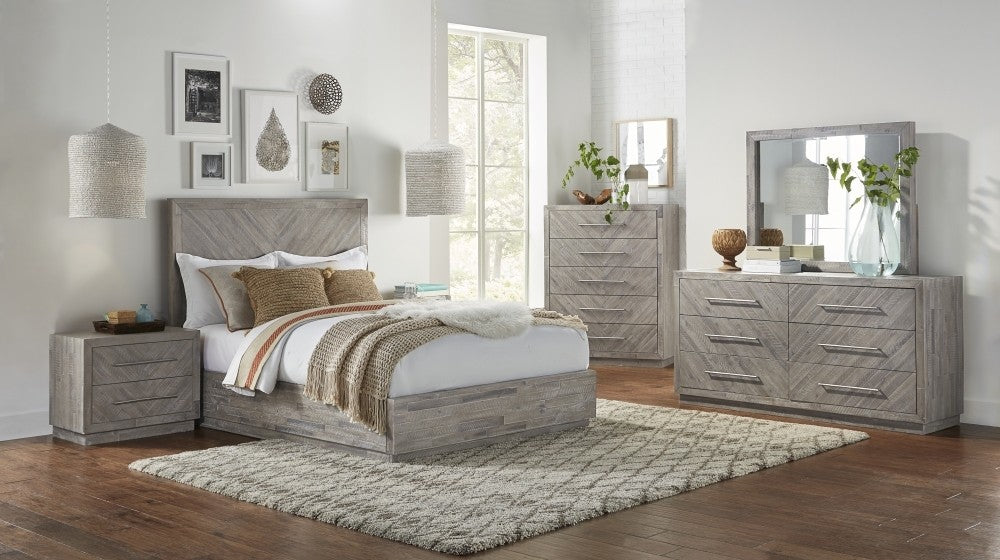 Alexandra Solid Wood Storage Bed in Rustic Latte