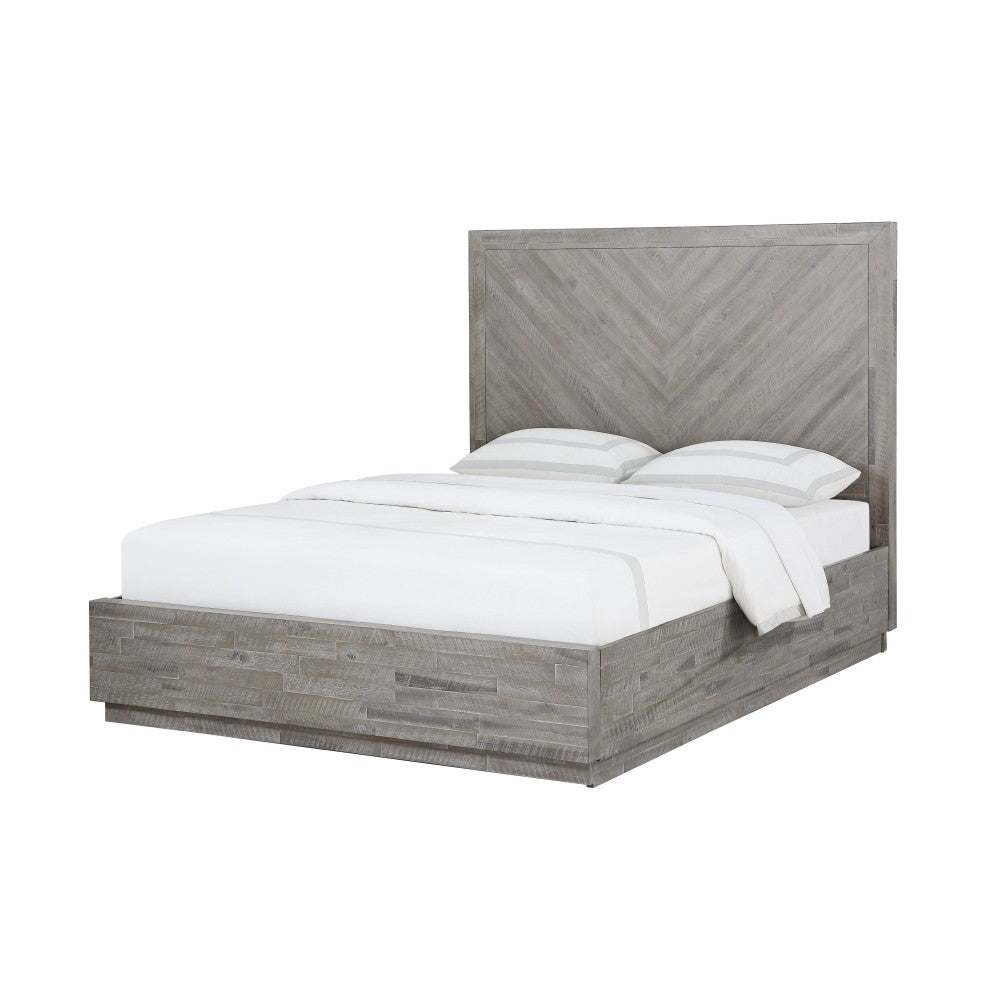 Alexandra Solid Wood Storage Bed in Rustic Latte