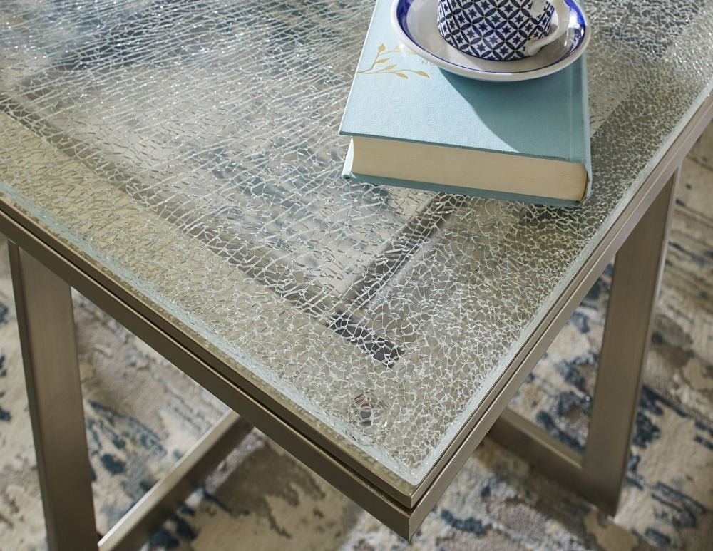 Eliza 48" Modern Coffee Table w/ Glass Top