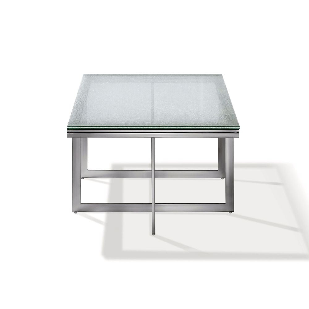 Eliza 48" Modern Coffee Table w/ Glass Top