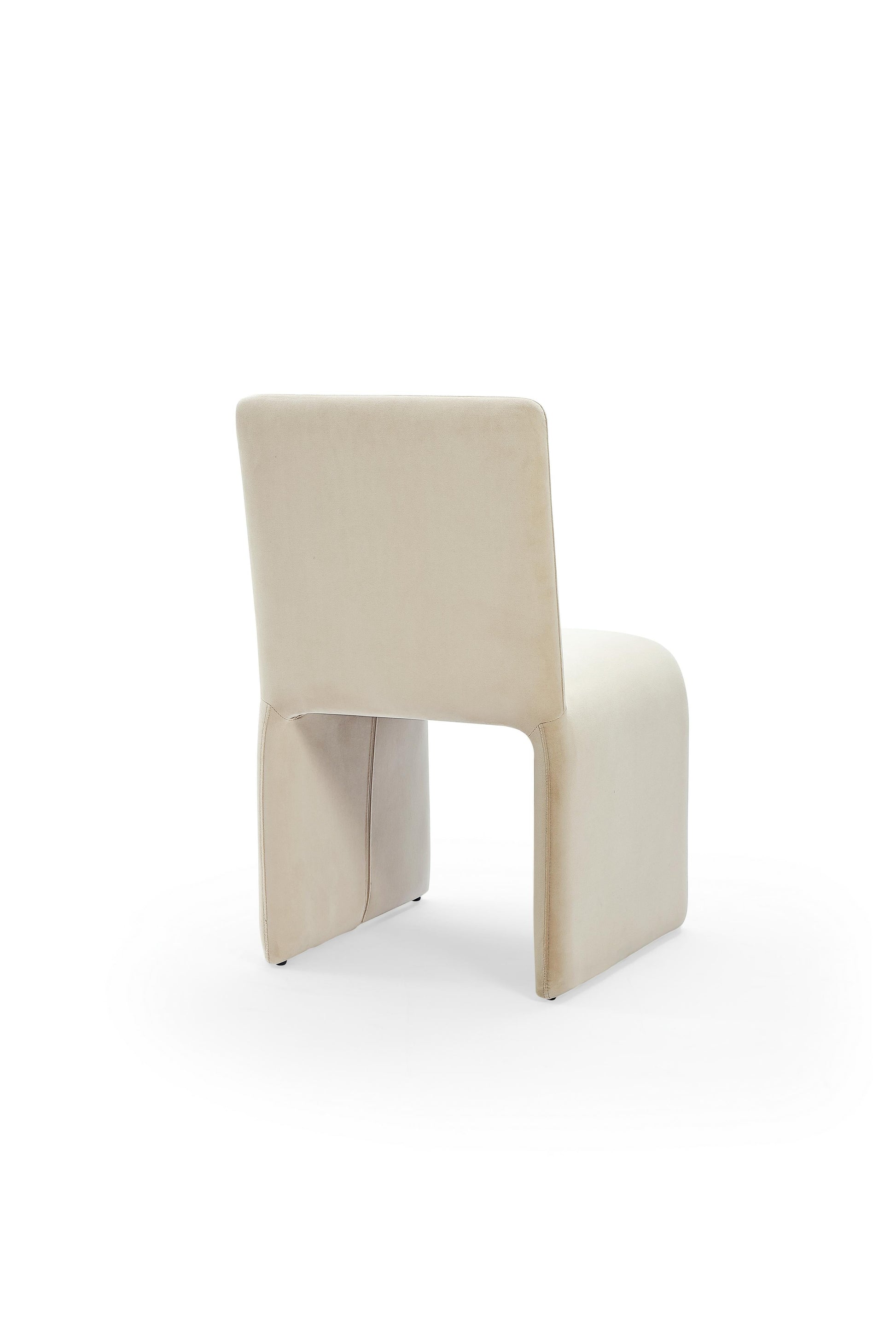 Winston Fully Upholstered Side chair in Sand Velvet (Set of 2) - What A Room