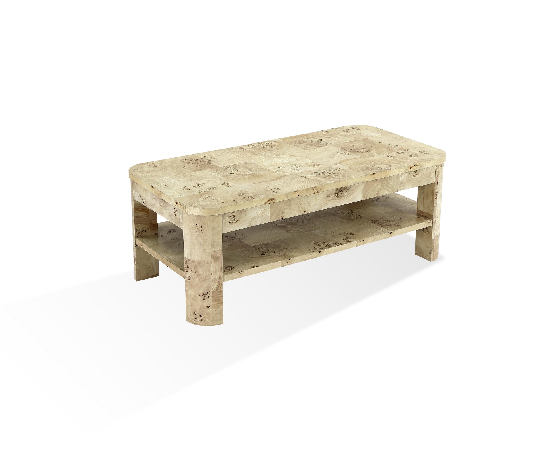 Cosmo Mappa Burl Coffee Table in Amber Kiss - What A Room