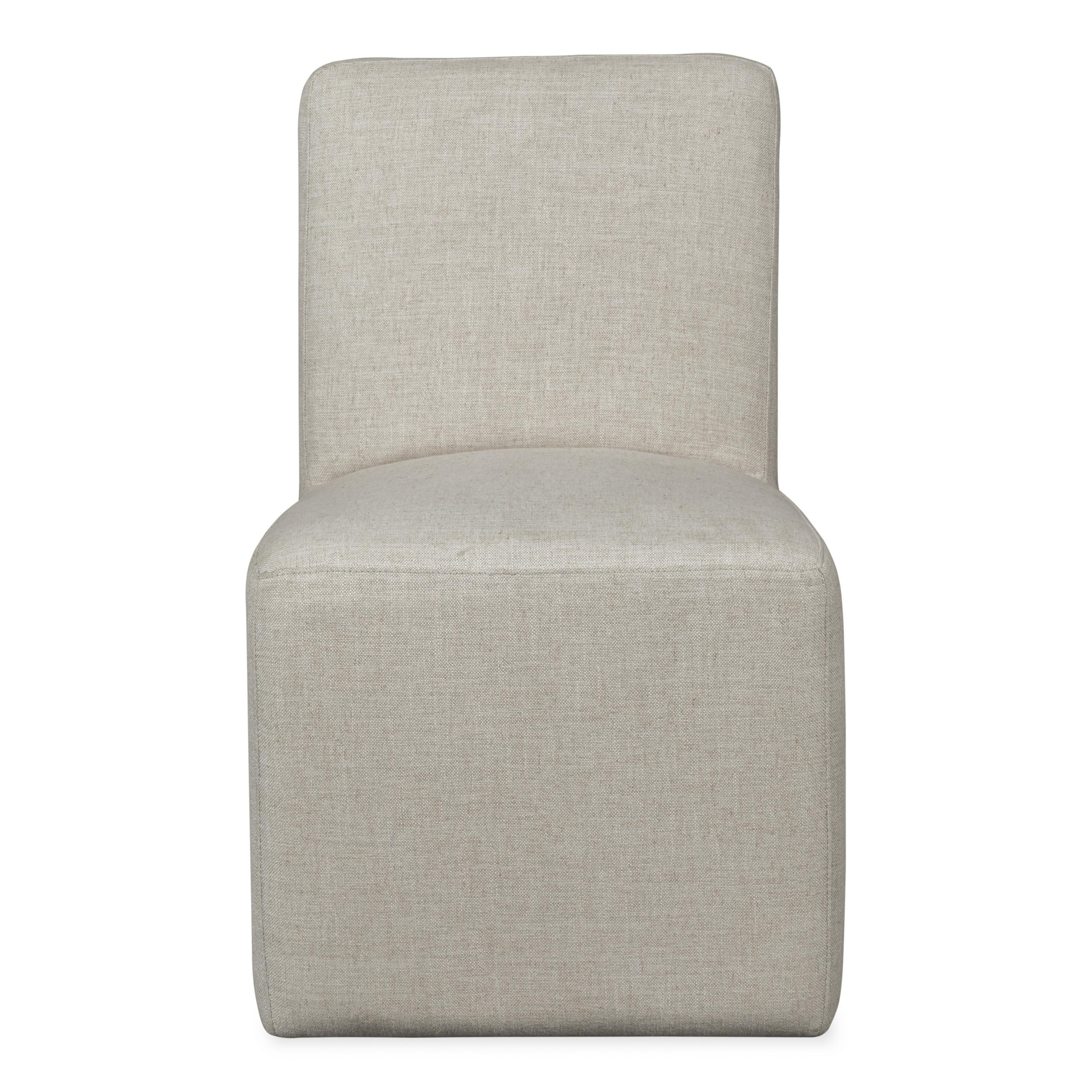 Liv Fully Upholstered Dining Chair in Natural Linen (Set of 2)