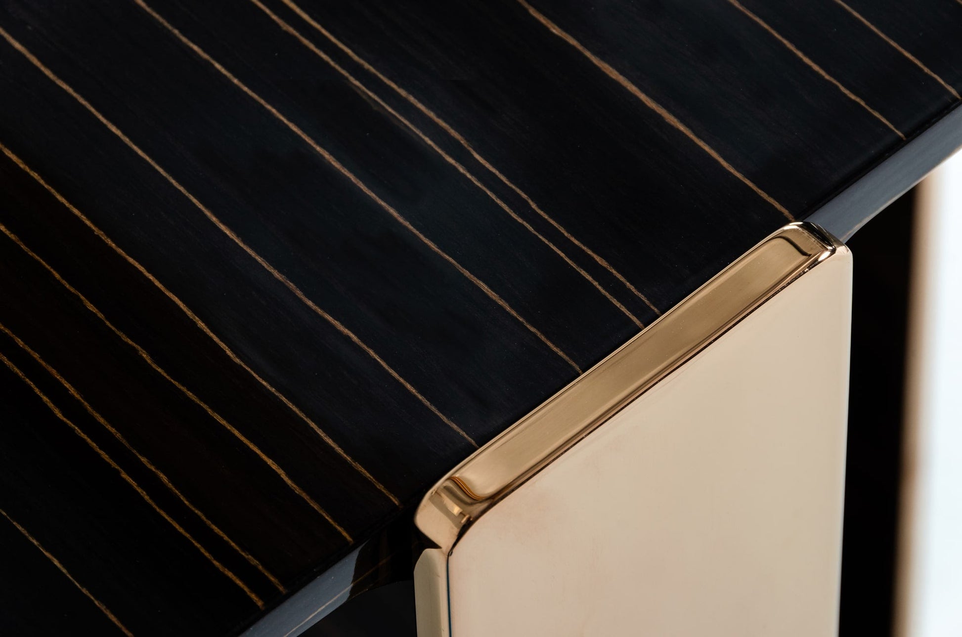Modrest Leroy Modern Ebony & Rosegold Coffee Table - What A Room