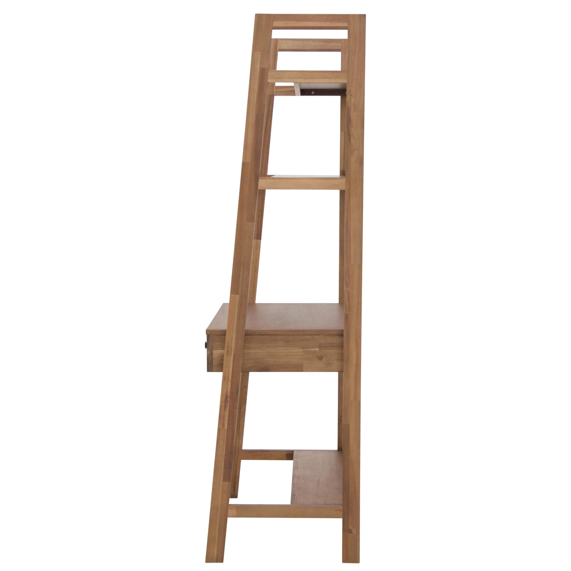 Henley KD Wooden Mid-Century Stair Wall Desk & Bookshelves
