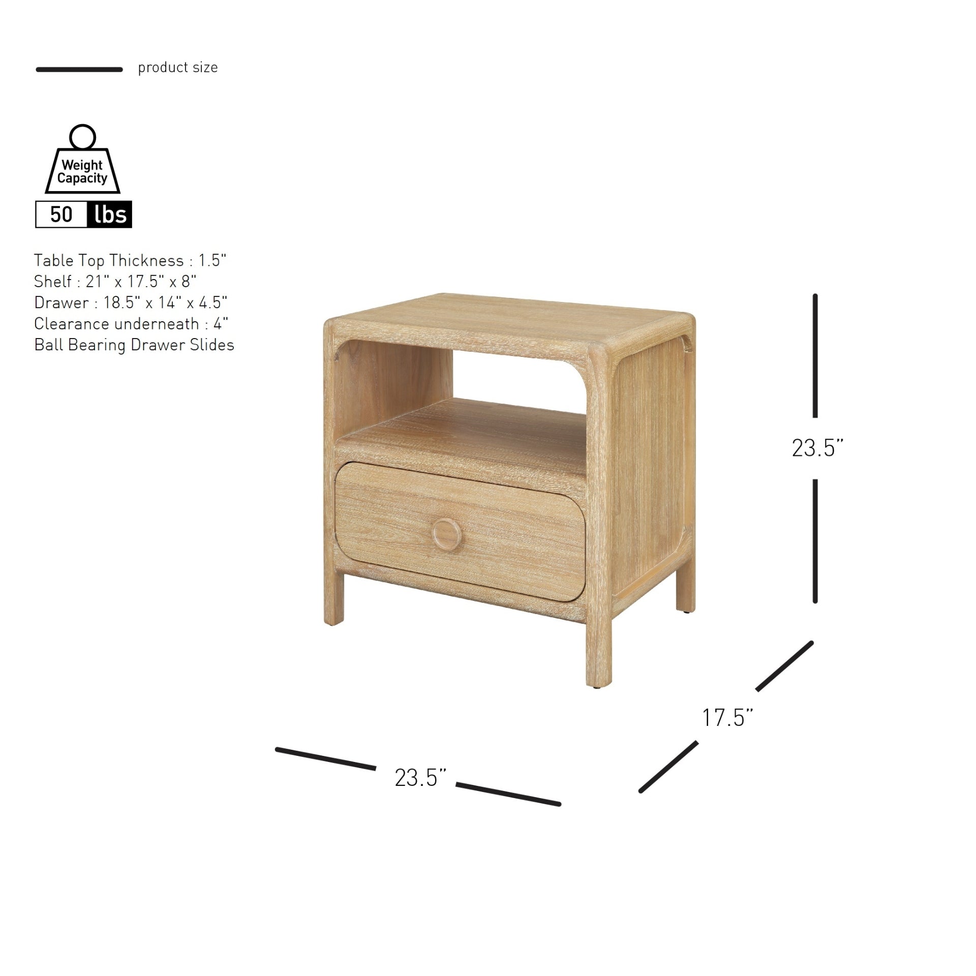 Hansville Nightstand/Side Table