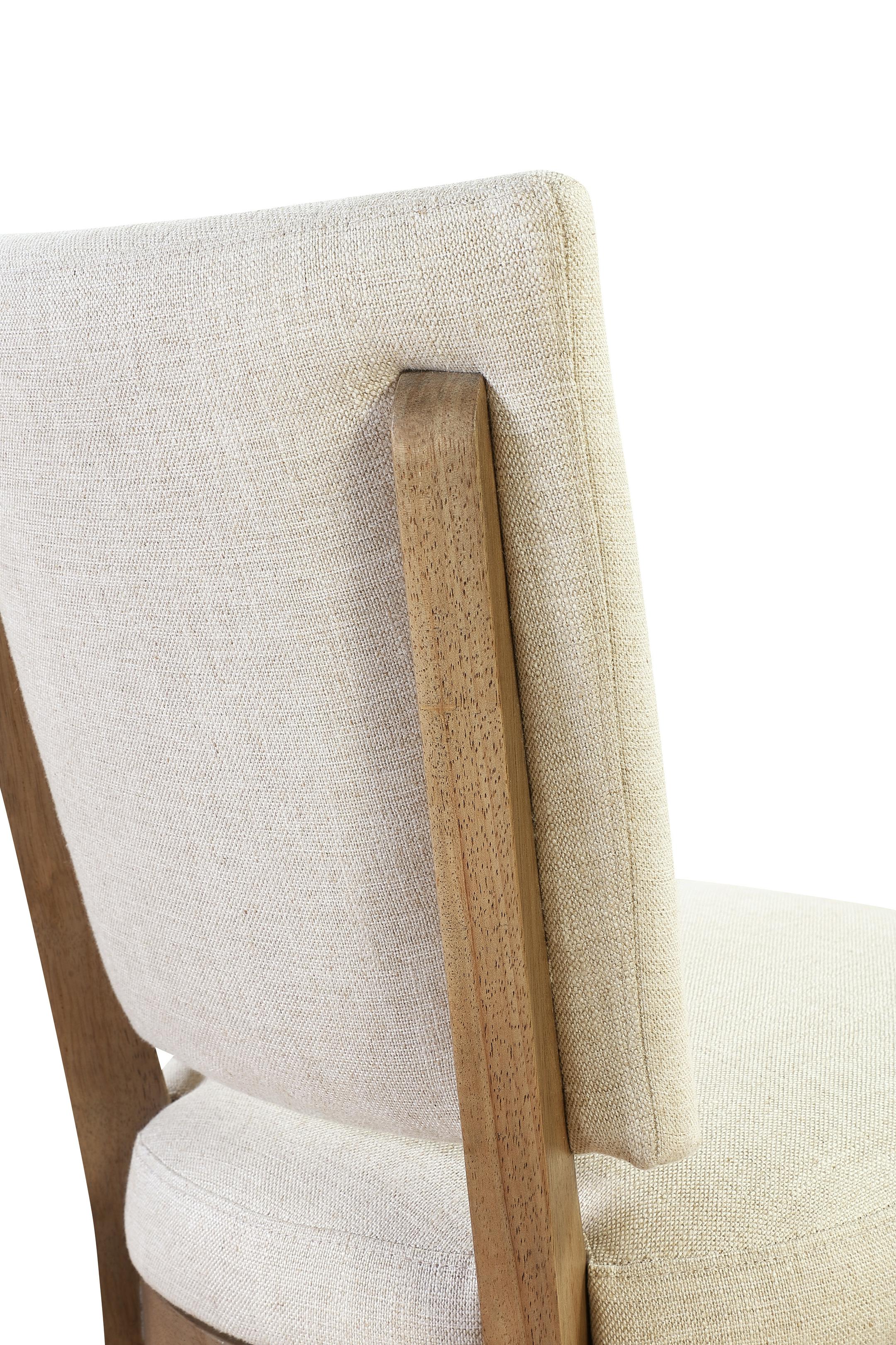 Sumner Channel Back Upholstered Dining Chair in Natural (Set of 2)