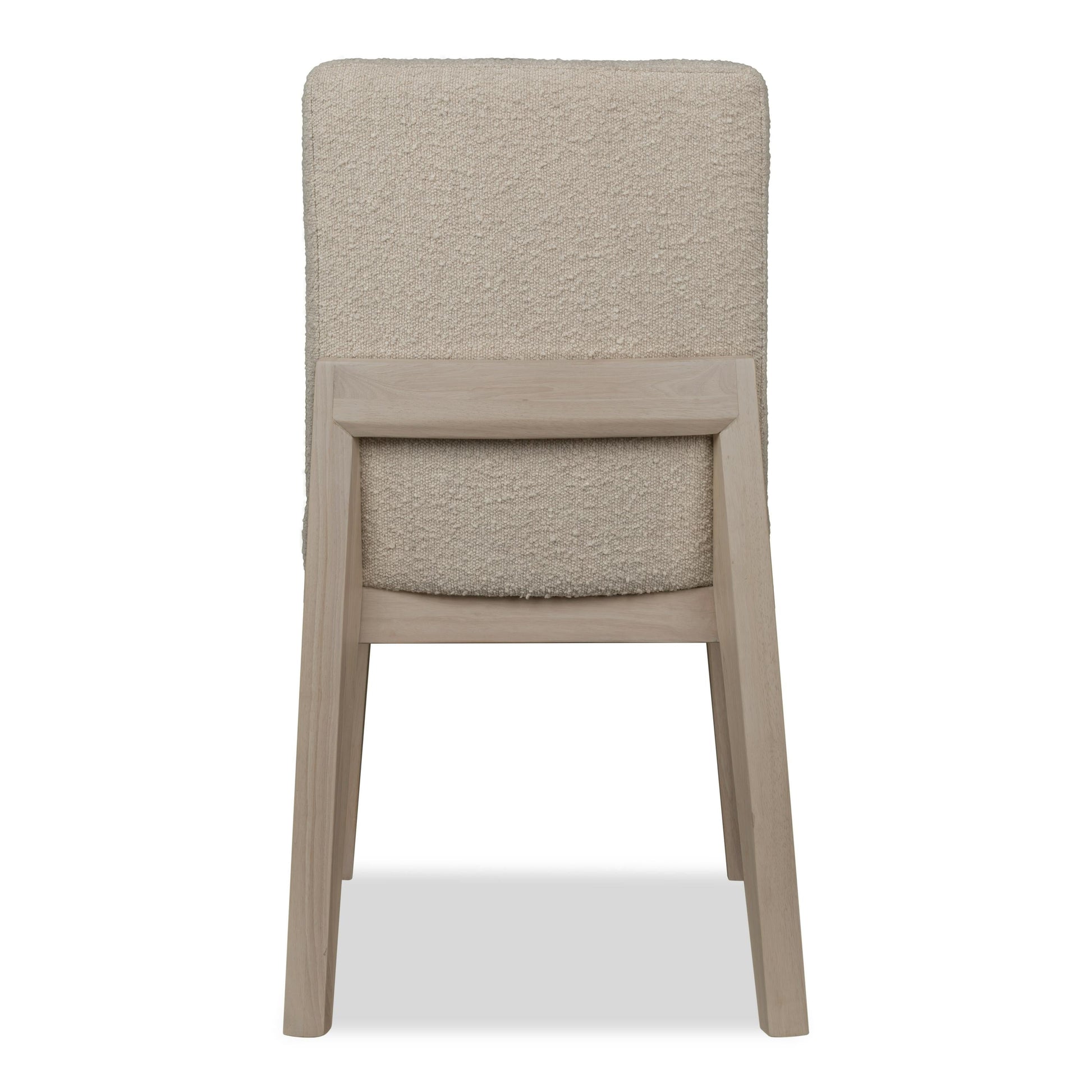 Liv Solid Wood Dining Chair in White Sand and Brun Boucle (Set of 2) - What A Room