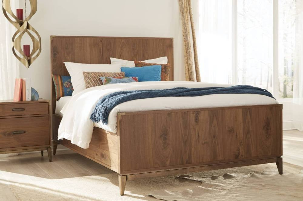 Adler Panel Bed in Natural Walnut