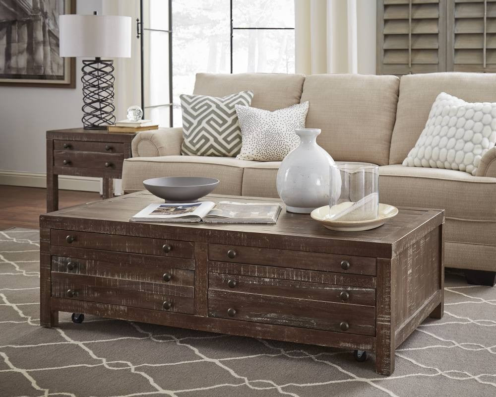 Townsend Solid Wood Castered Coffee Table