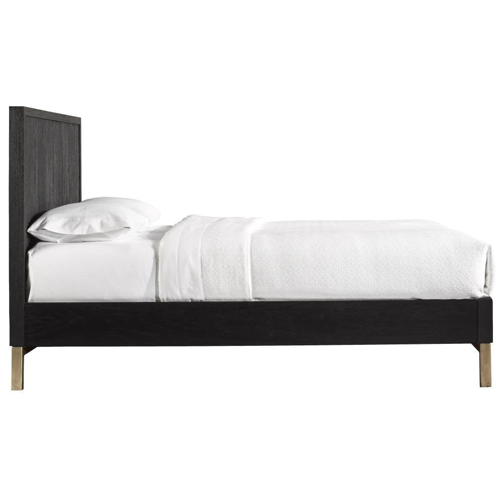 Kentfield Solid Wood Platform Bed in Black Drifted Oak
