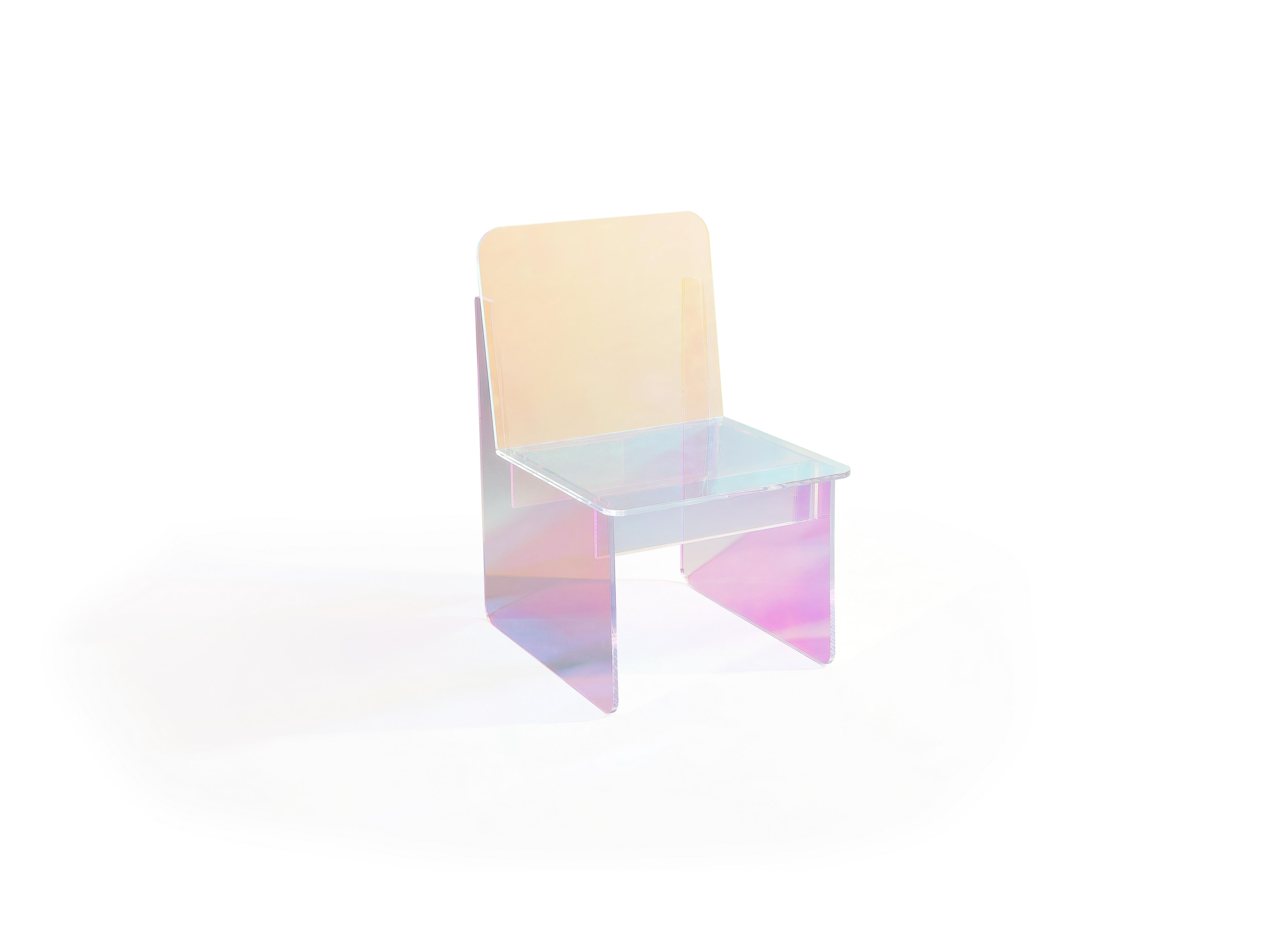 Fomo Iridescent Acrylic Accent Chair