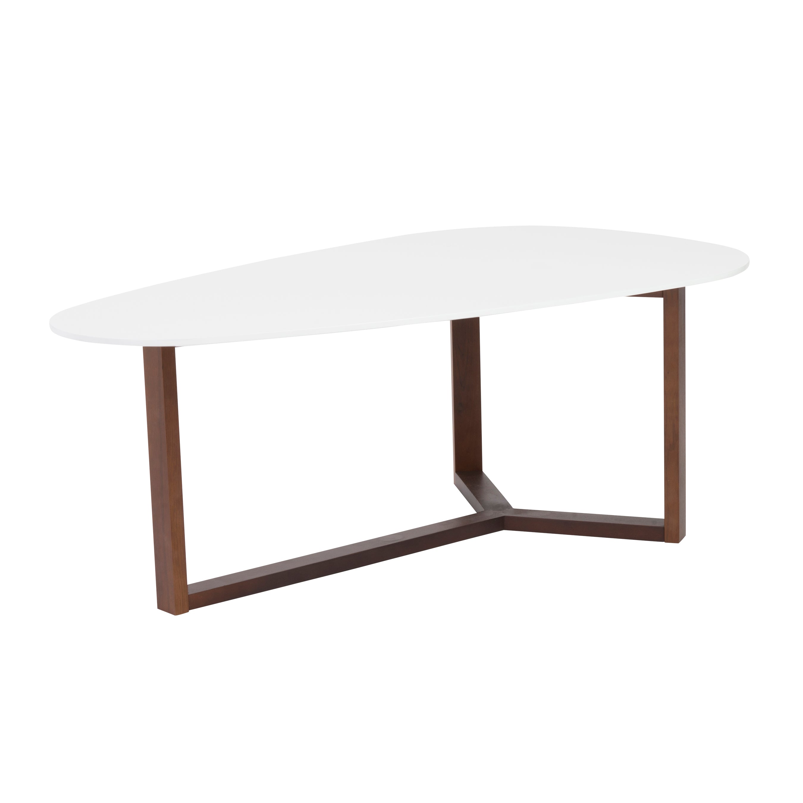 Morty Mid-Century Modern Triangular Coffee Table