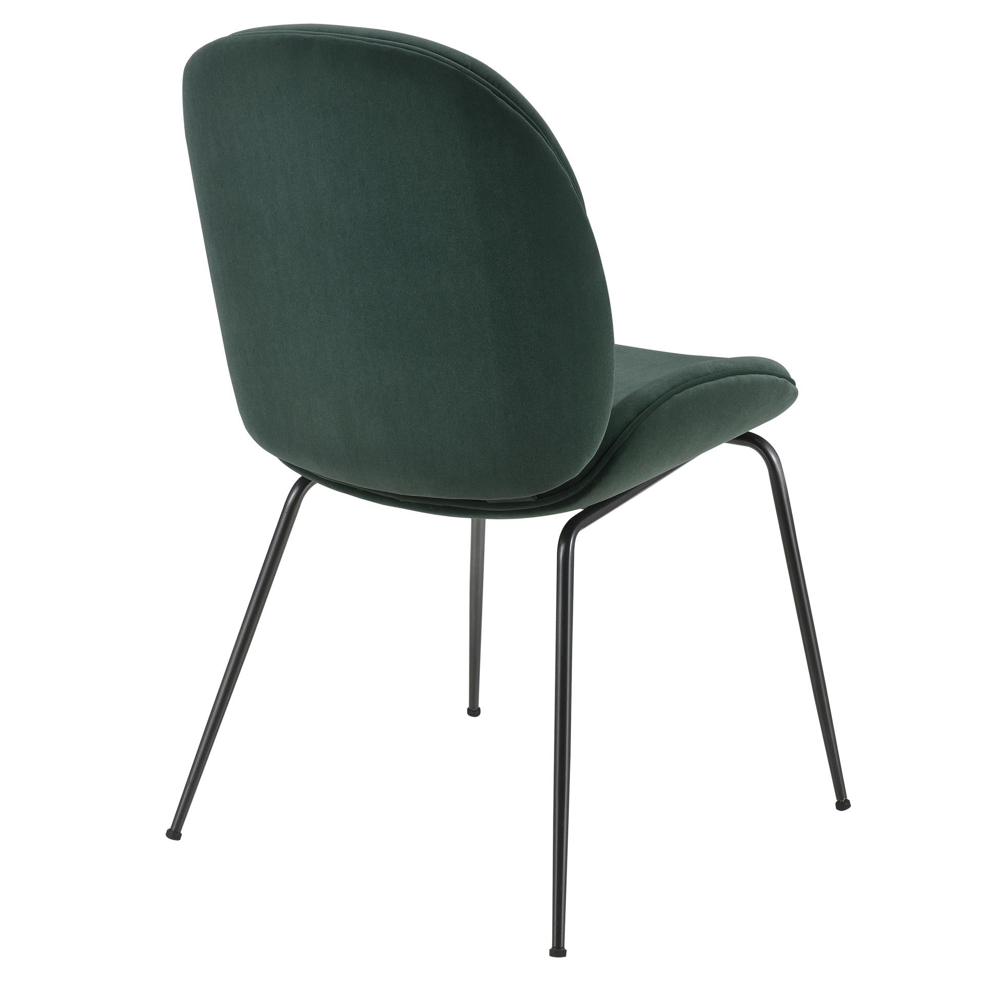 Lucy KD Velvet Fabric Dining Side Chair (Set of 2)
