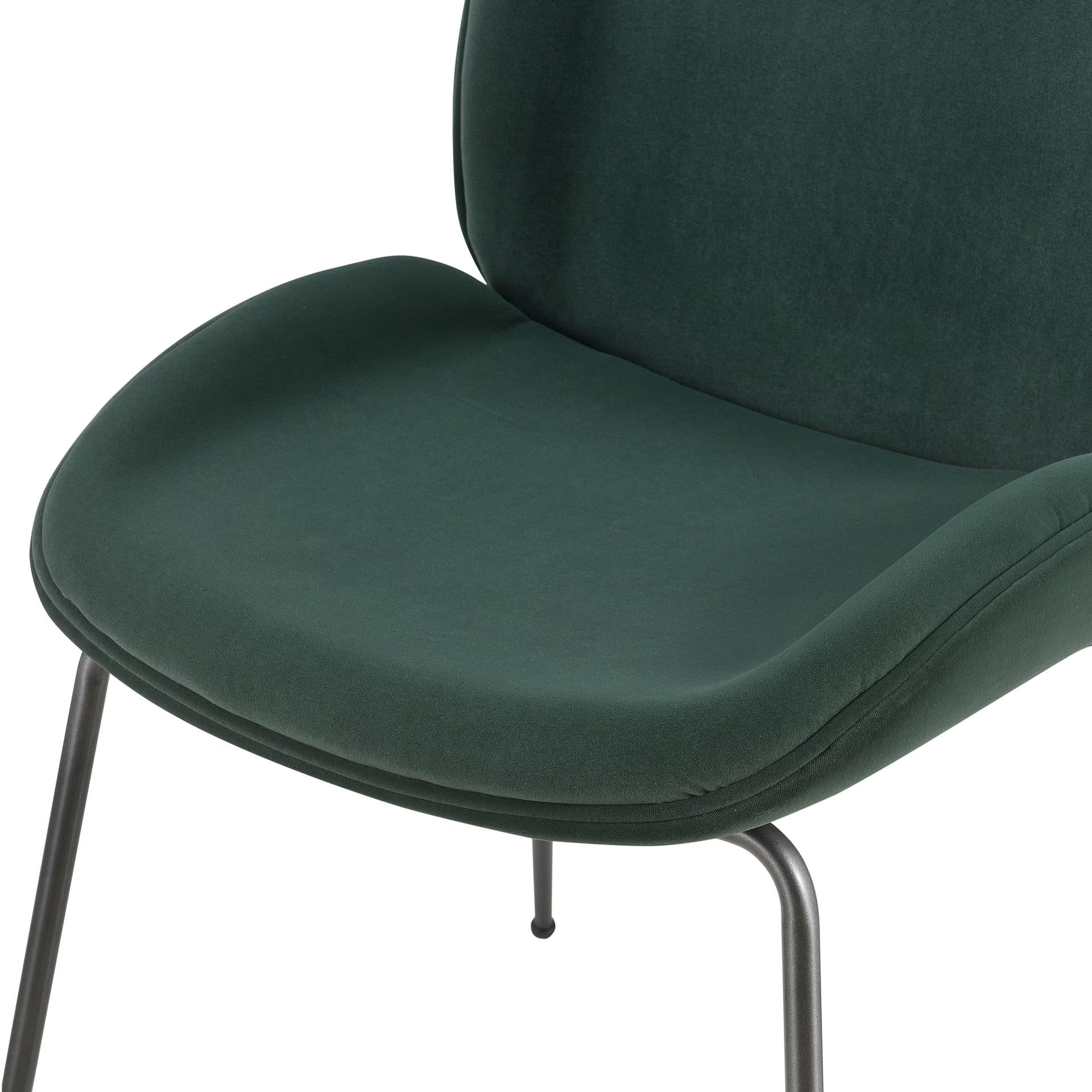 Lucy KD Velvet Fabric Dining Side Chair (Set of 2)