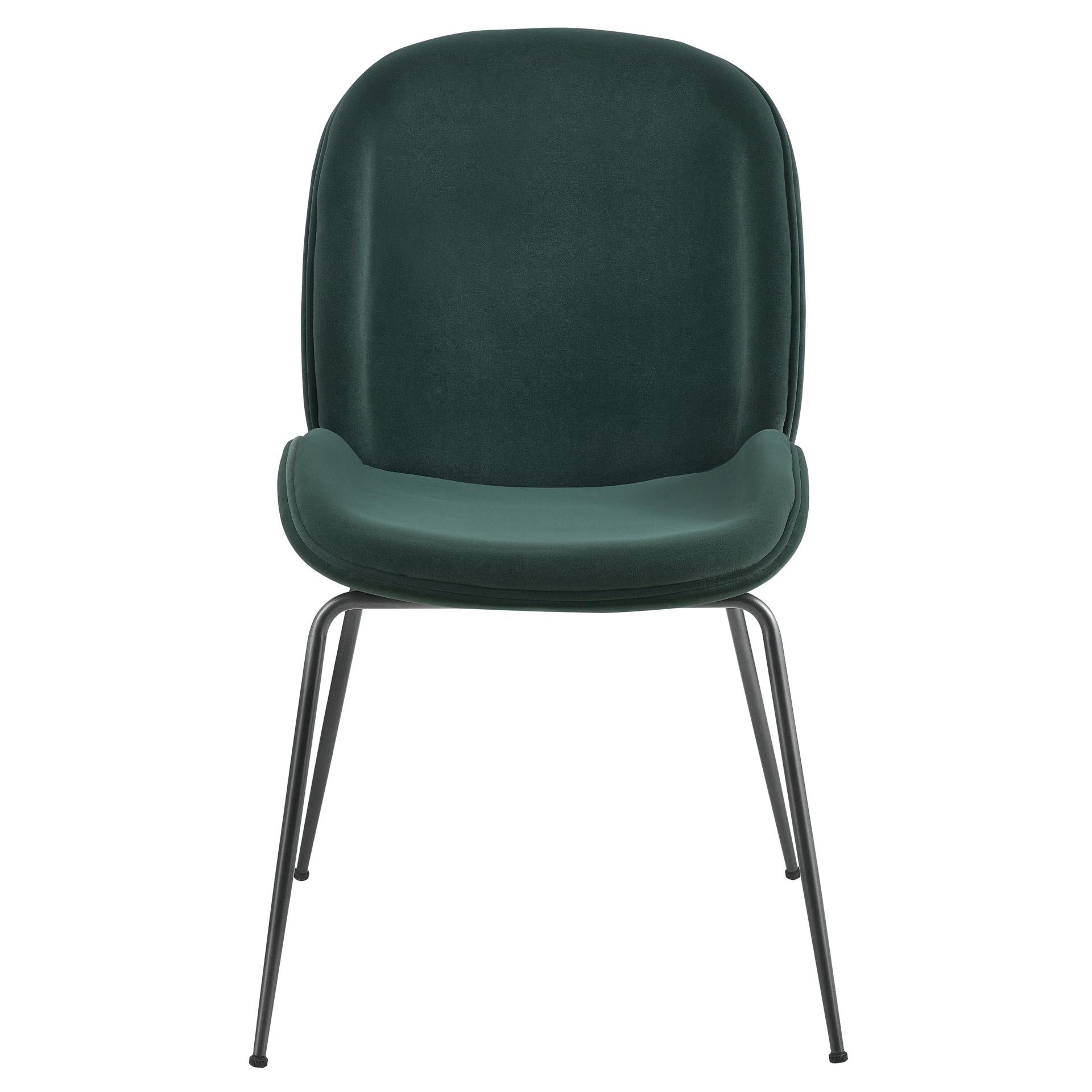 Lucy KD Velvet Fabric Dining Side Chair (Set of 2)