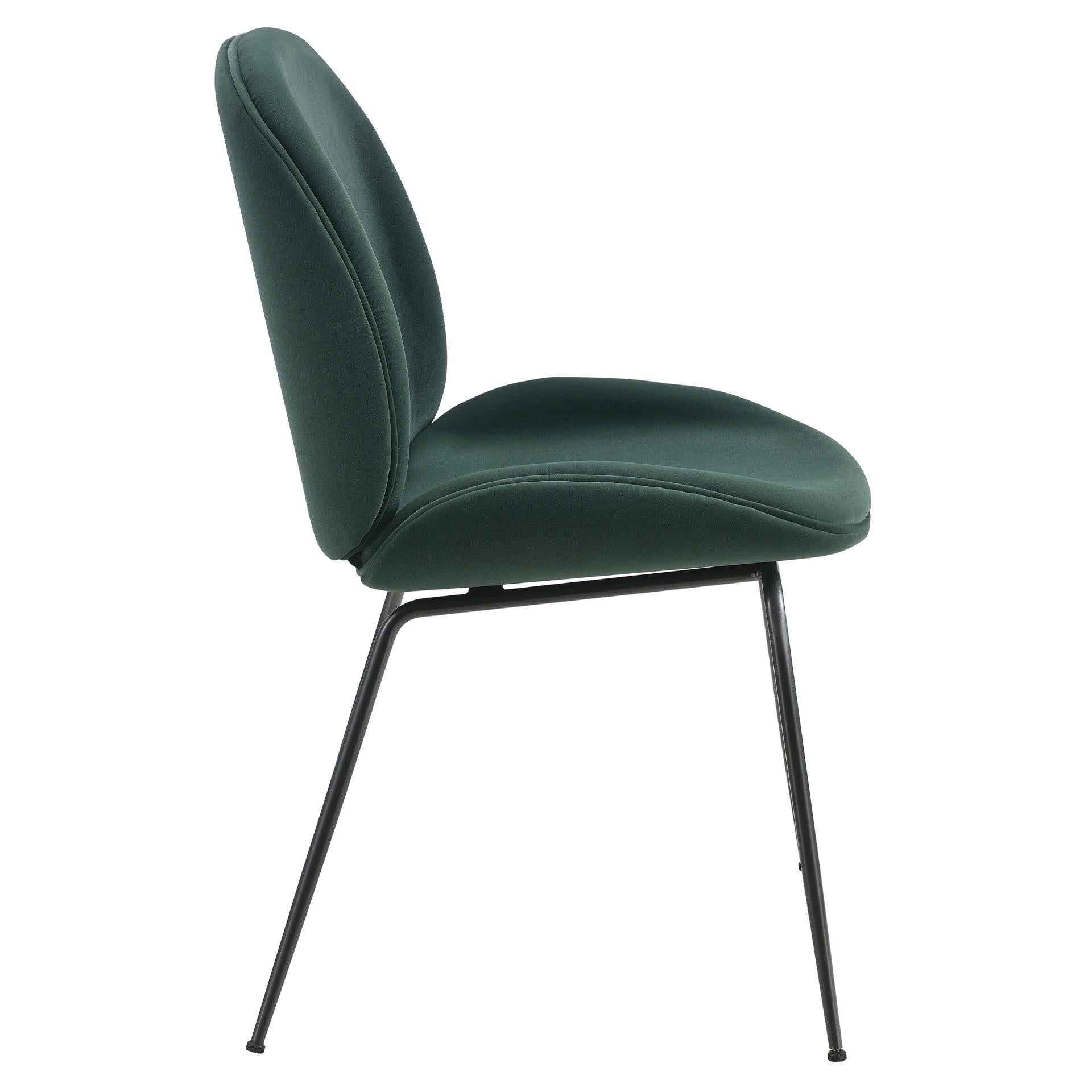 Lucy KD Velvet Fabric Dining Side Chair (Set of 2)