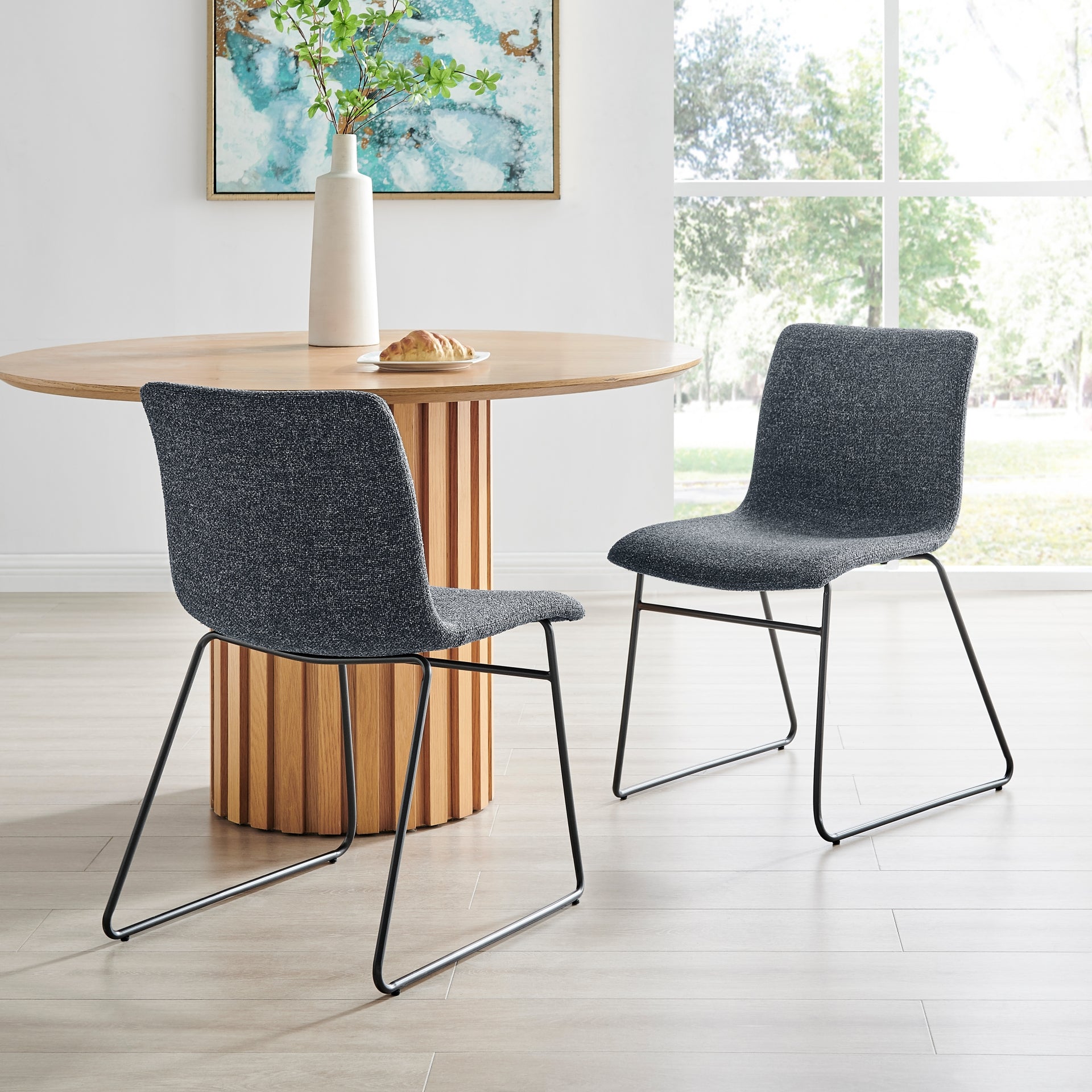 Bruce  Fabric Dining Side Chair (Set of 2)