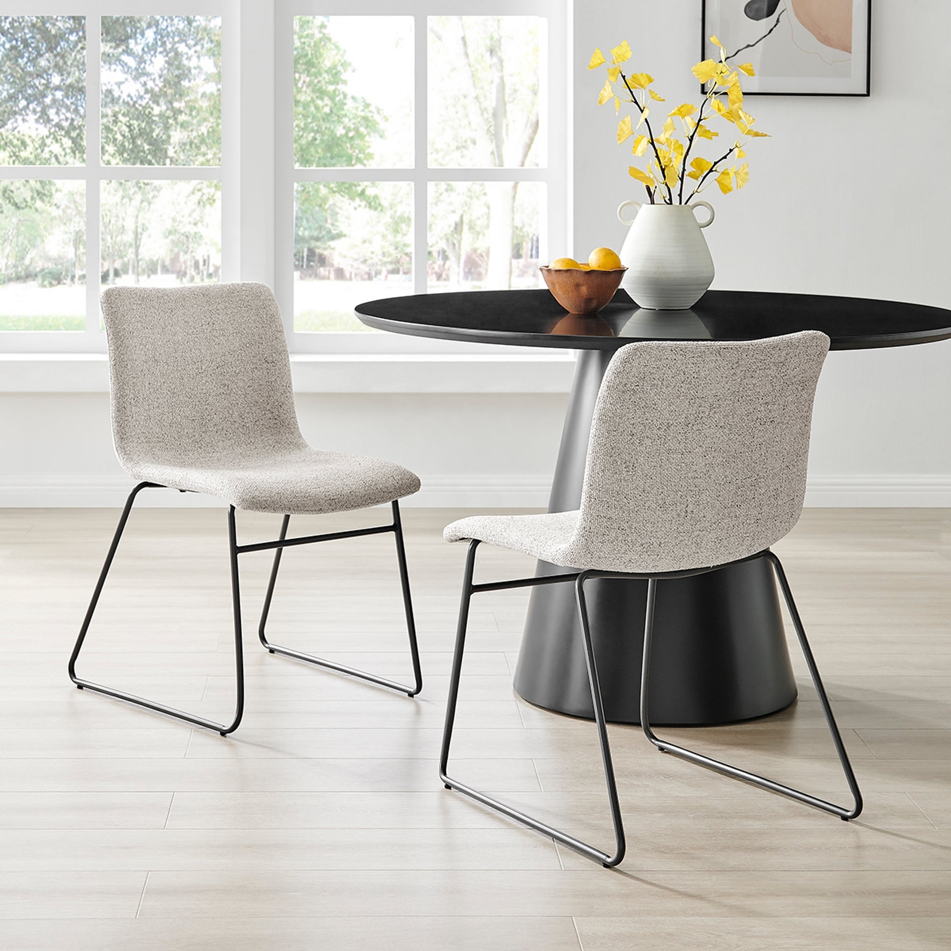 Bruce  Fabric Dining Side Chair (Set of 2)