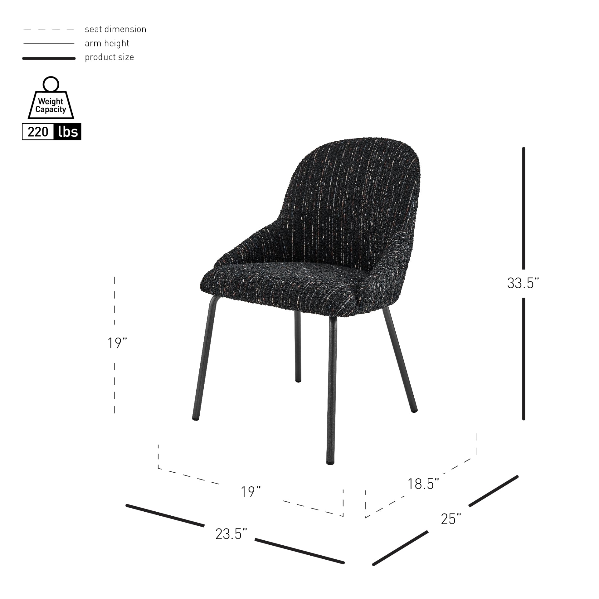 Katrisa  Fabric Dining Side Chair (Set of 2)