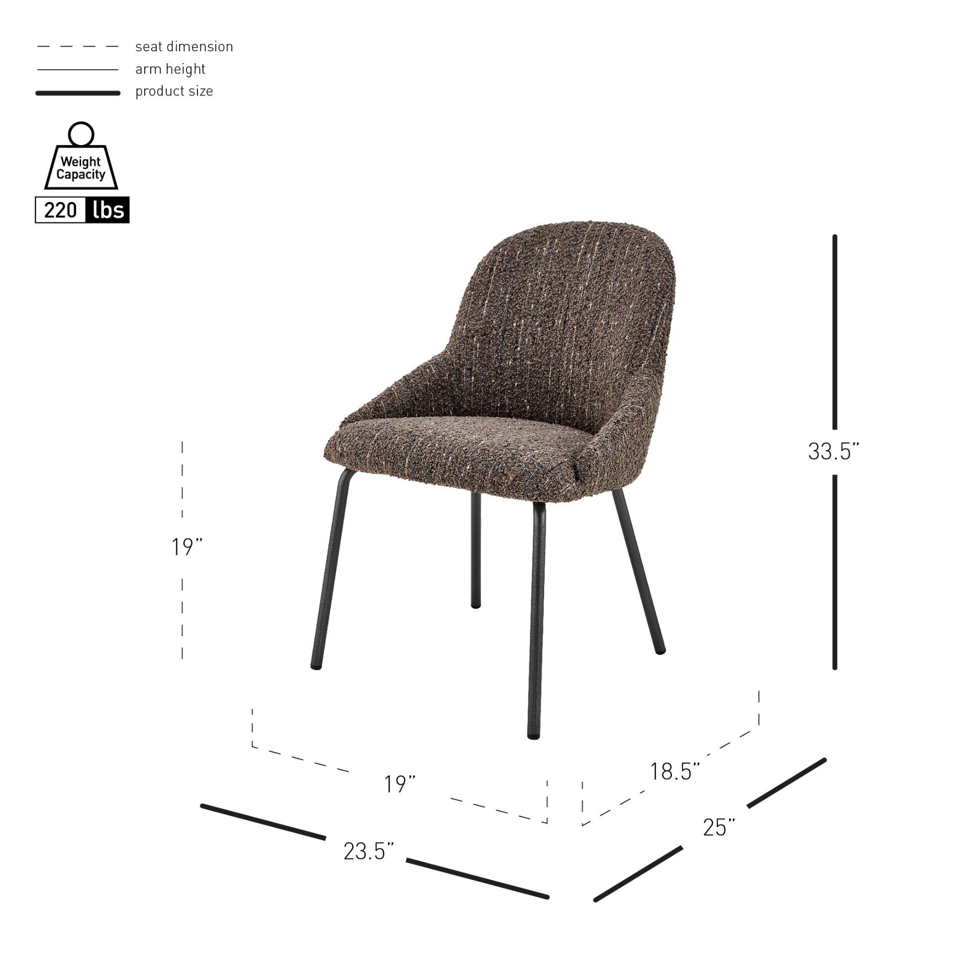 Katrisa  Fabric Dining Side Chair (Set of 2)