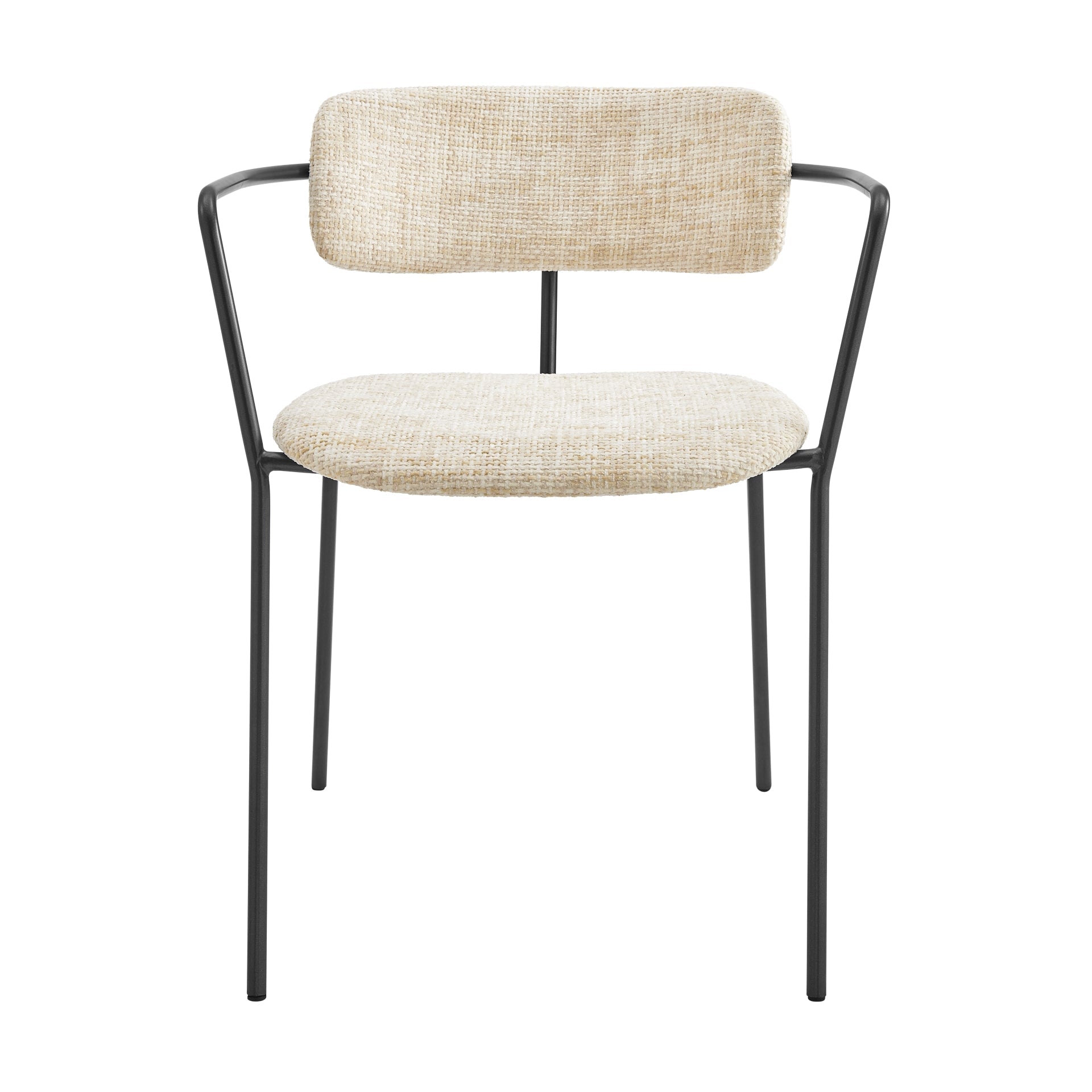Alivia  Fabric Dining Side Arm Chair