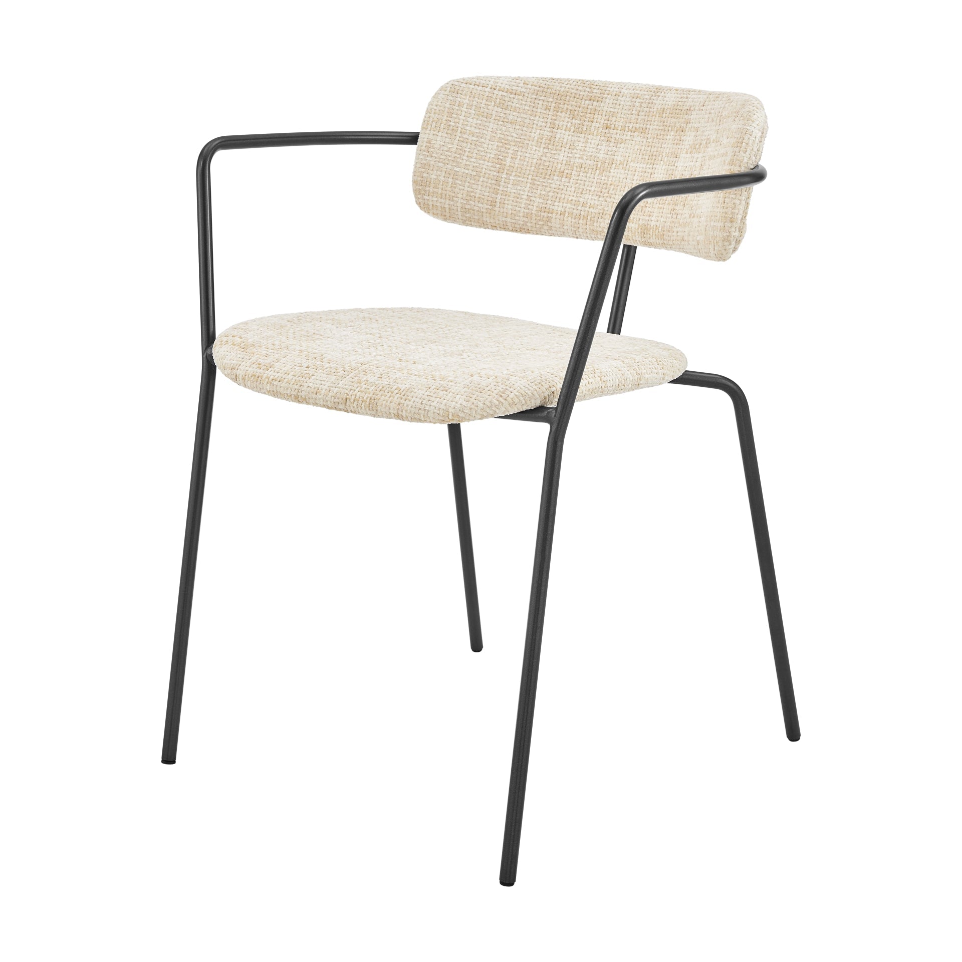 Alivia  Fabric Dining Side Arm Chair