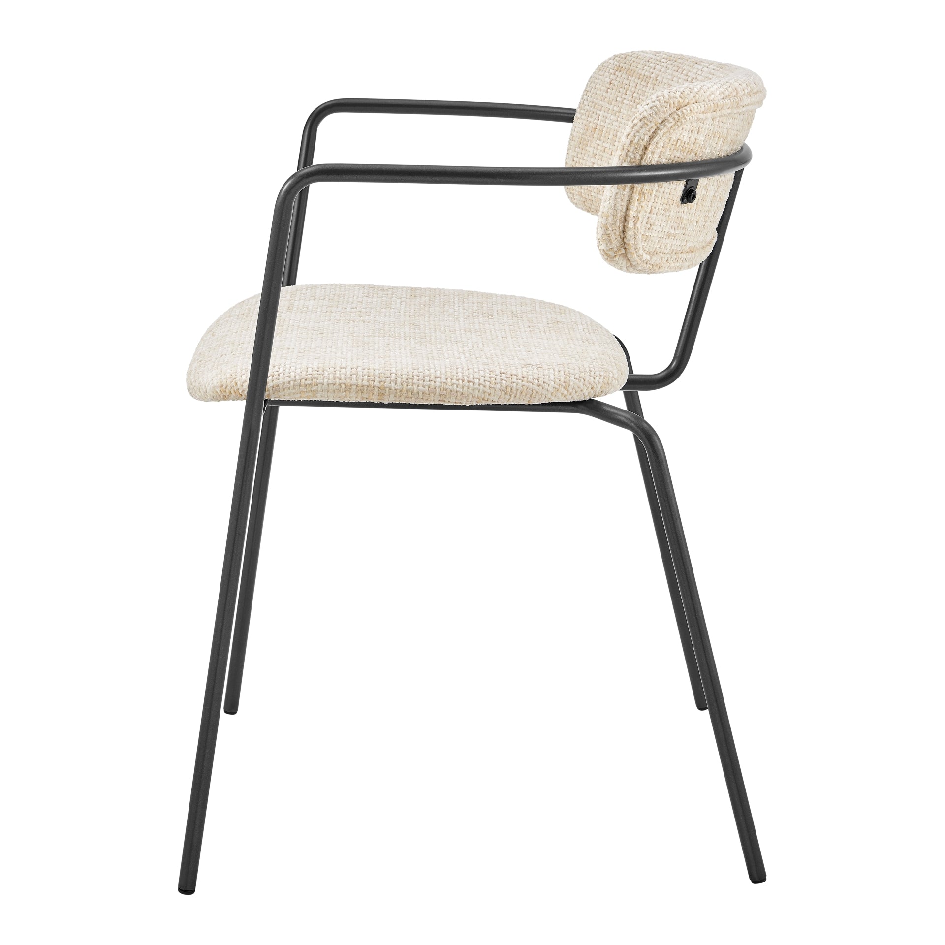 Alivia  Fabric Dining Side Arm Chair