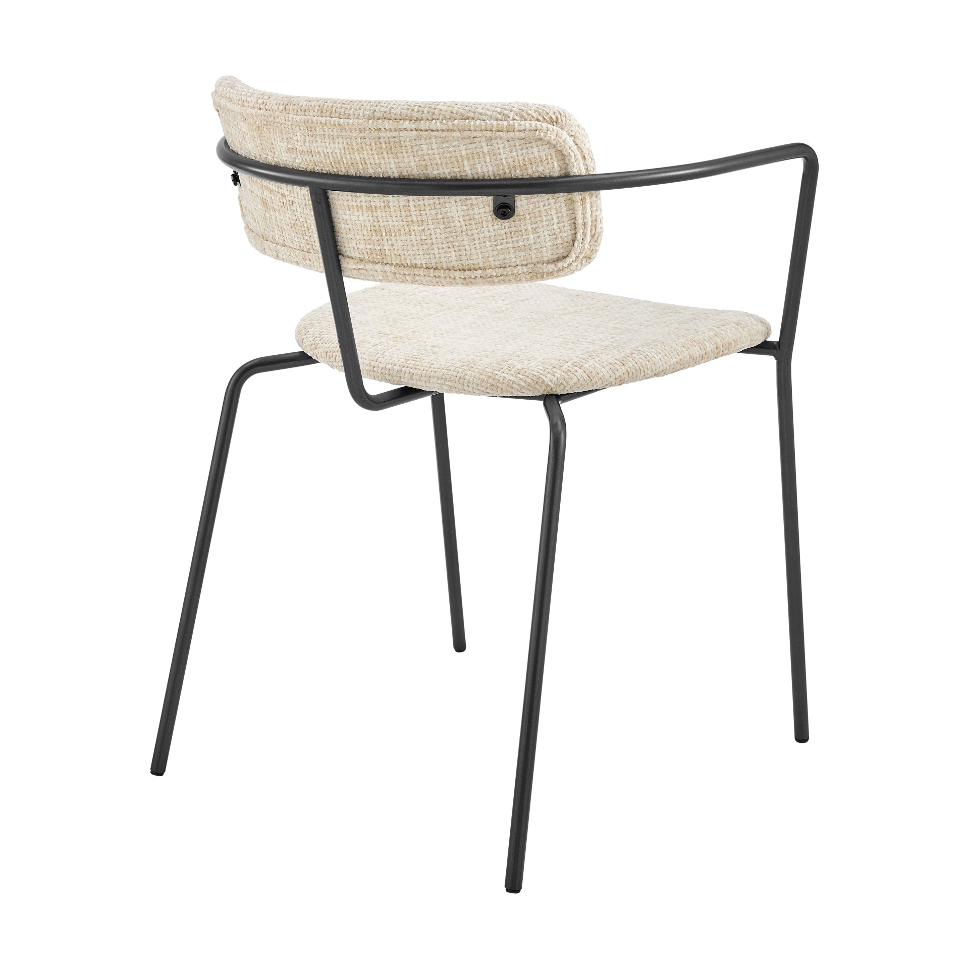 Alivia  Fabric Dining Side Arm Chair (Set of 2)