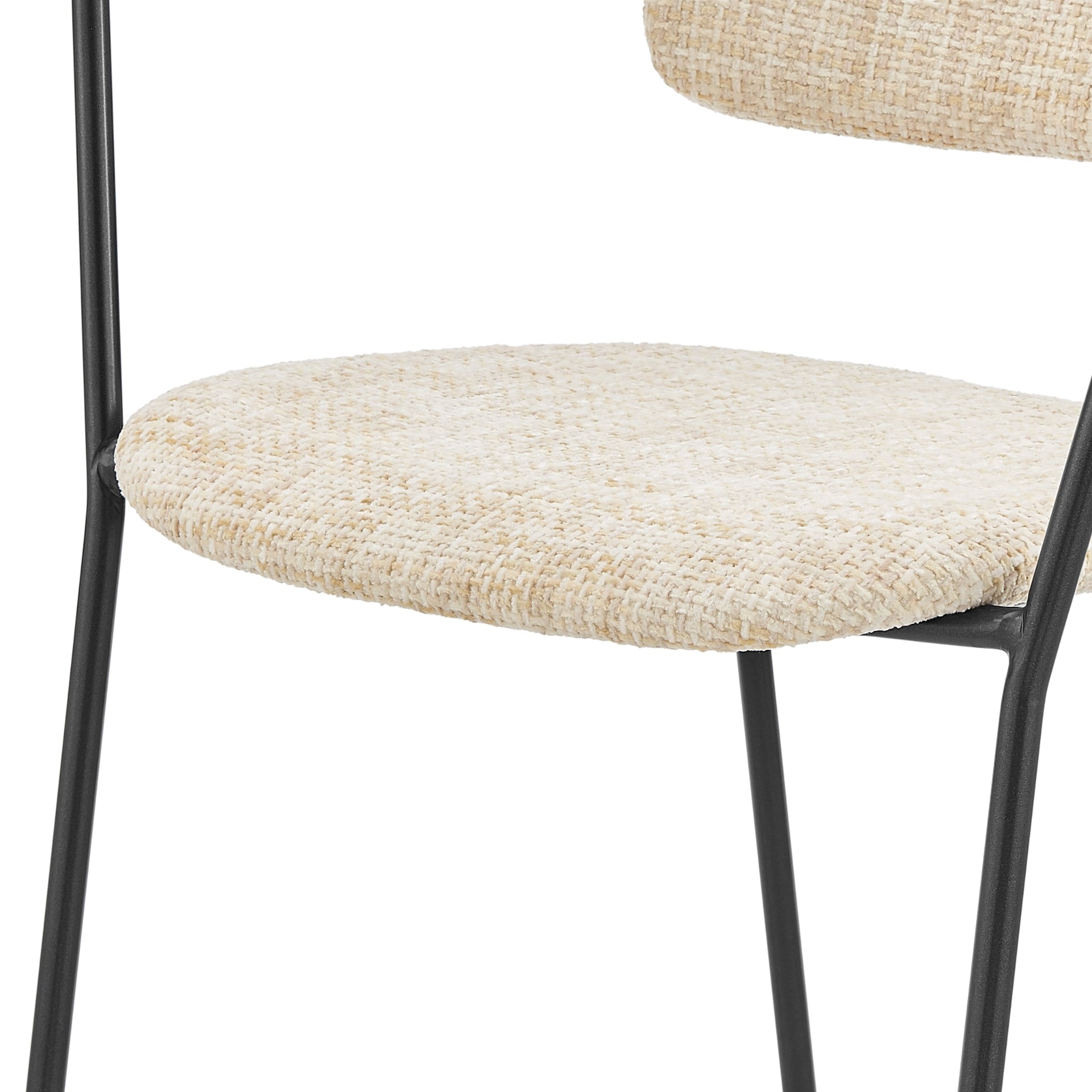 Alivia  Fabric Dining Side Arm Chair